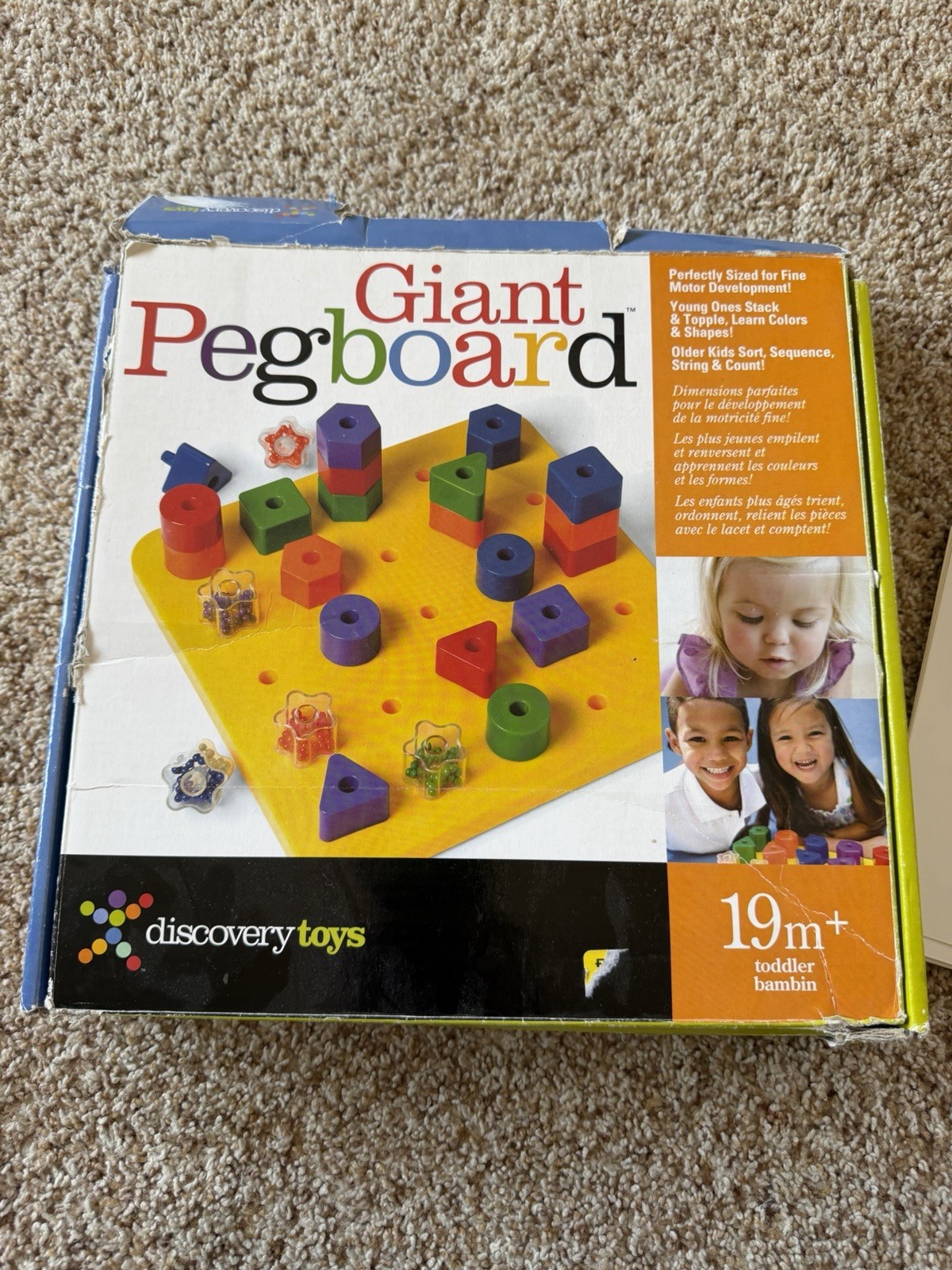Discovery Toys 2010 GIANT PEGBOARD 1271 Complete Set W/ Box