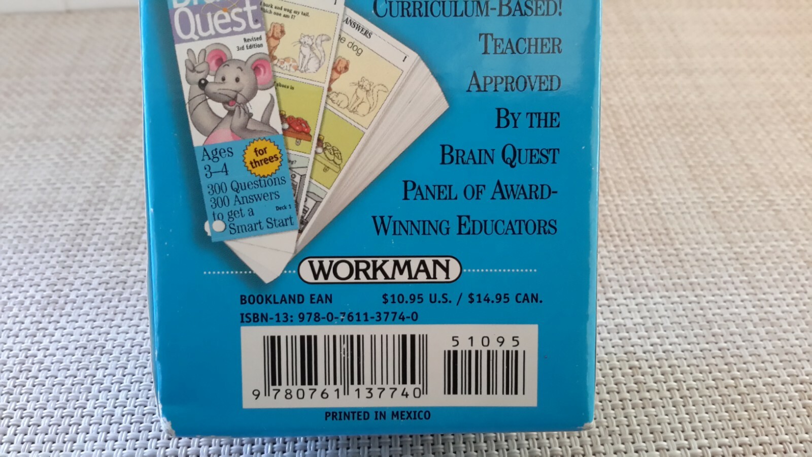 2007 Brain Quest for Threes Revised 3th Edition 300 Questions Ages 3-4 Pre-own