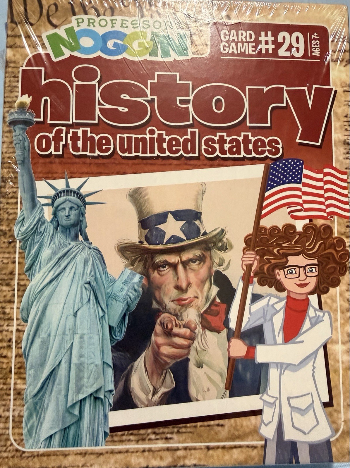 PROFESSOR NOGGIN History of the UNITED STATES Card Game #29 100% COMPLETE 2019
