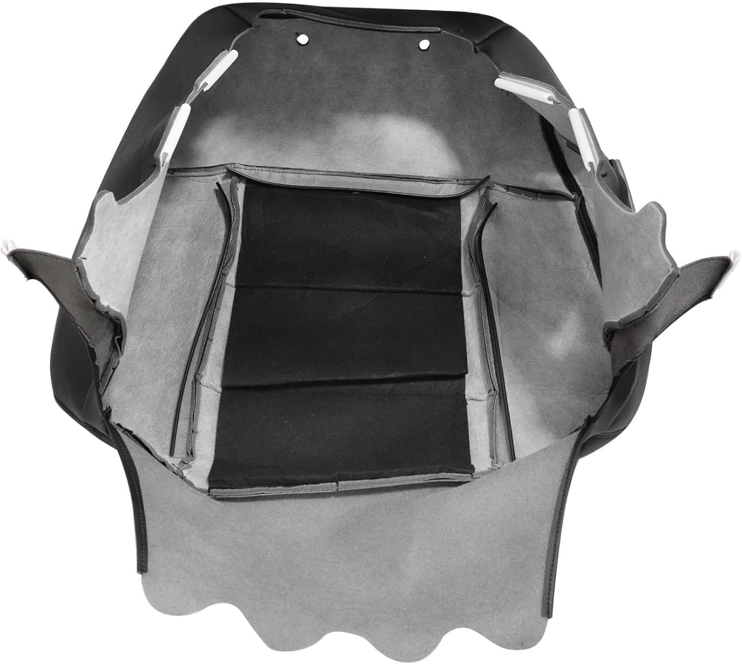 FZJDSD Black Driver Side Bottom & Top Lean Back Microfiber Leather Replacement