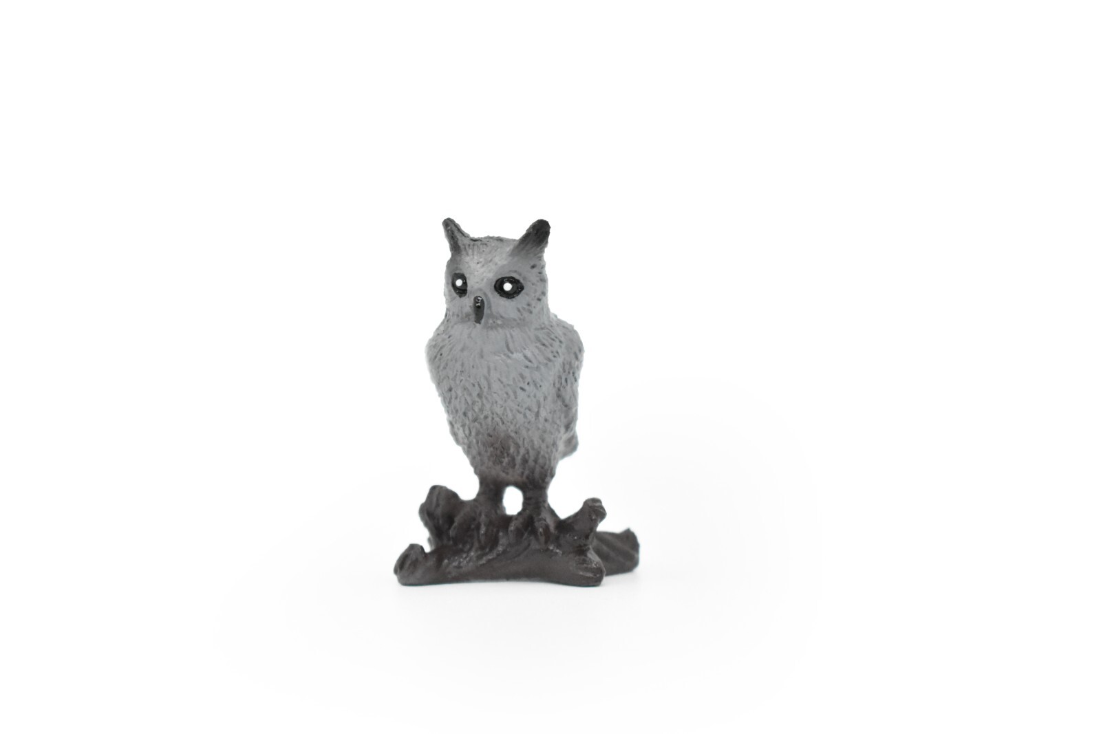 Gray Owl, Toy Model Plastic Statue Figure Bird 1 1/2″ F610 B131