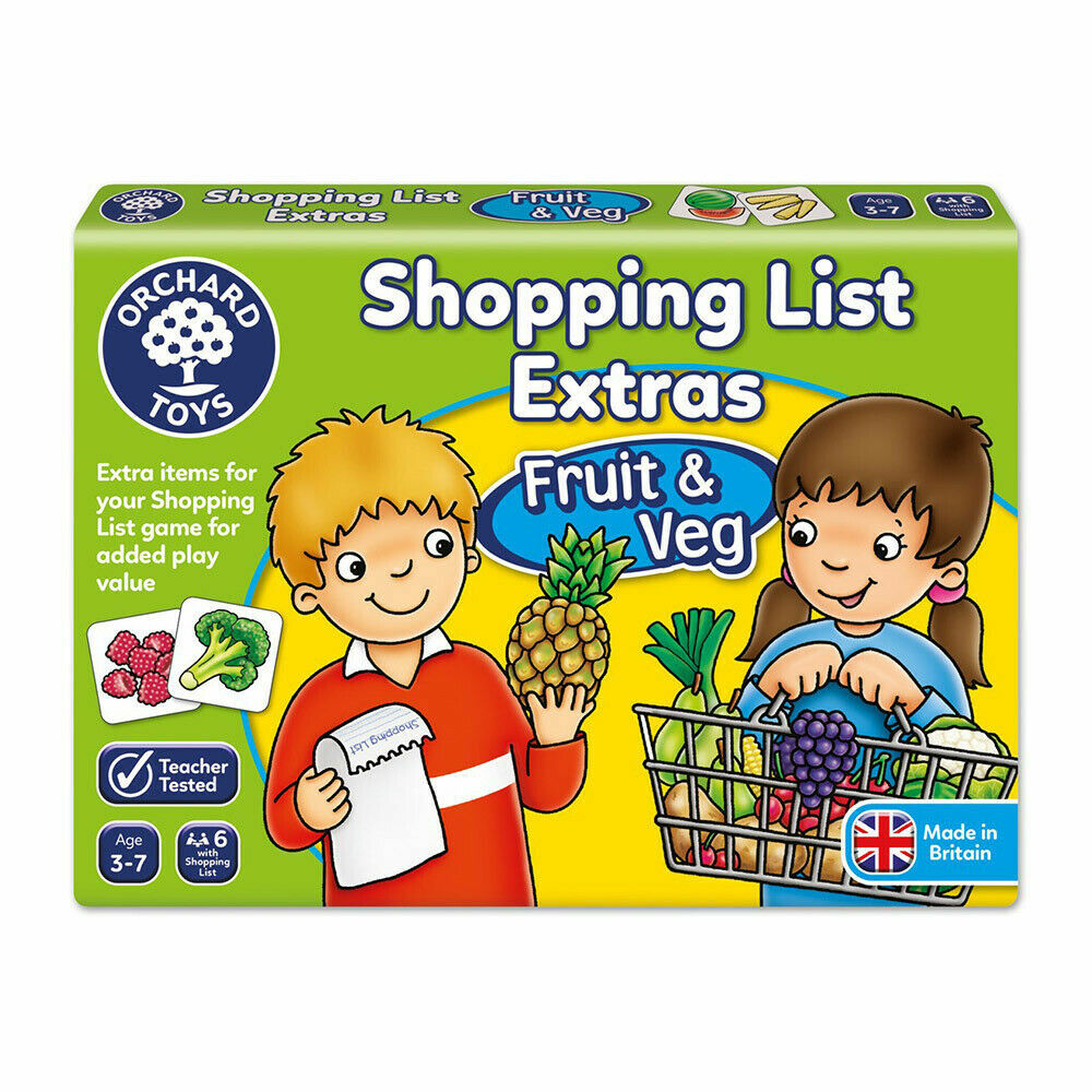 ORCHARD TOYS SHOPPING LIST EXTRAS FRUIT & VEG EDUCATIONAL KIDS CARD GAME TOY