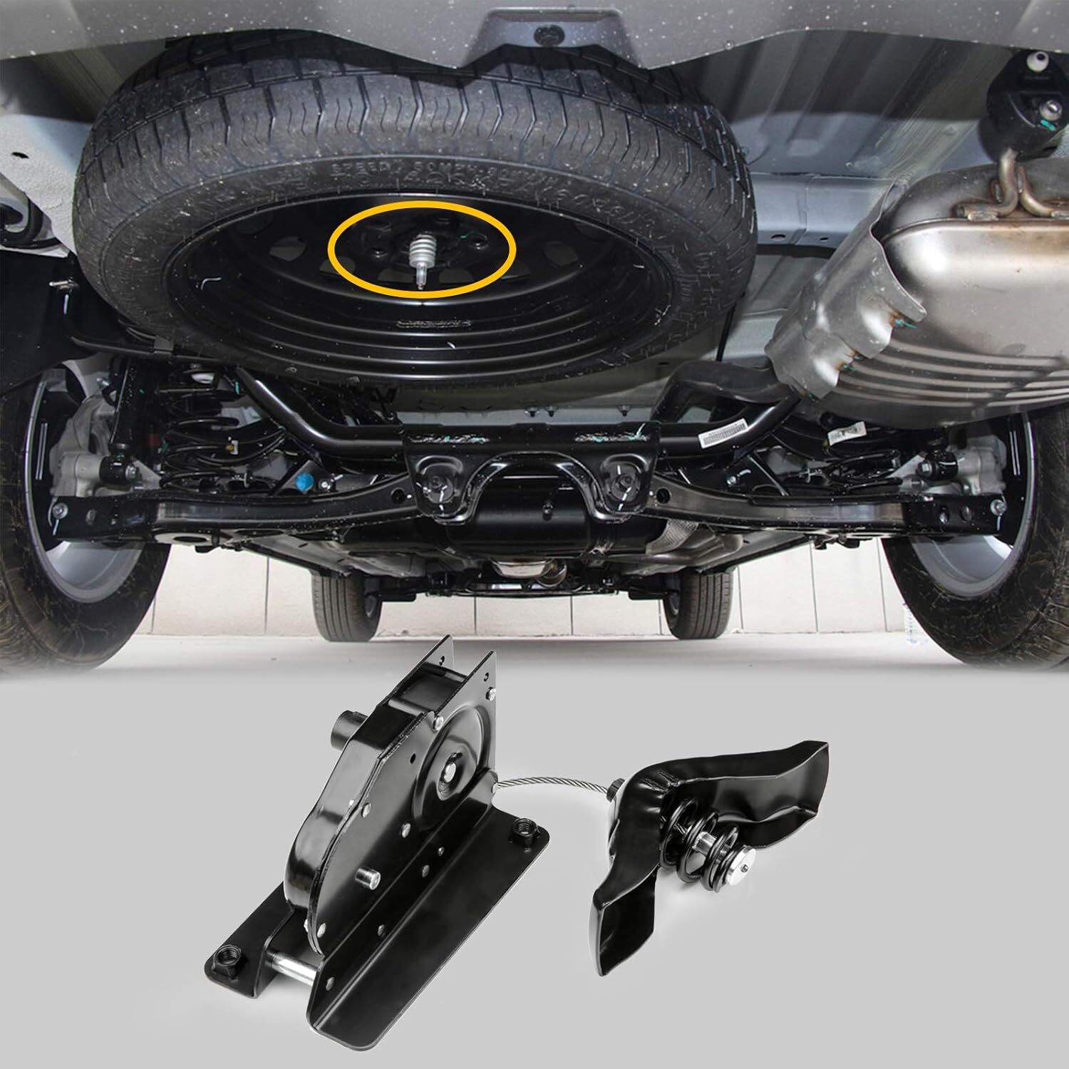 Spare Tire Hoist Spare Tire Winch Carrier Compatible with 1997-2003 Ford F-150