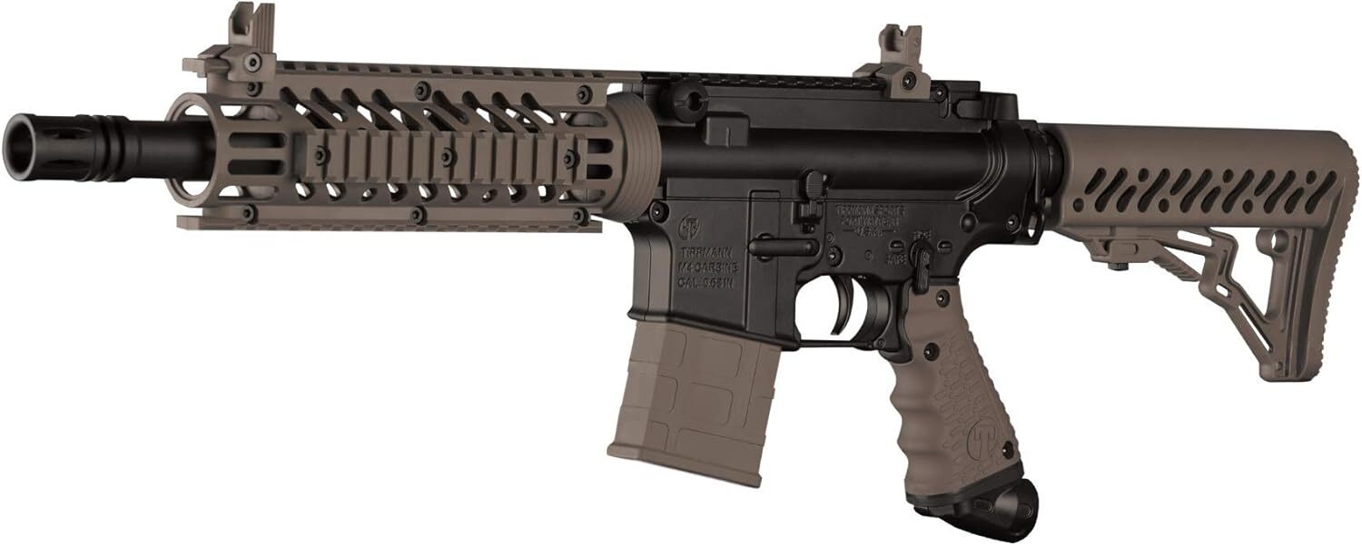 Tippmann TMC MAGFED Paintball Marker, Black/Tan