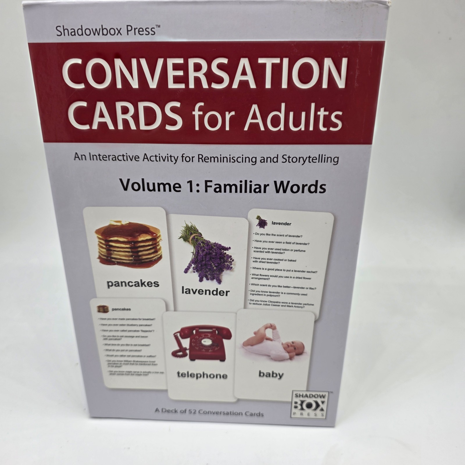 Conversation Flash Cards For Adults, Familiar Words: Dementia Activities Seniors