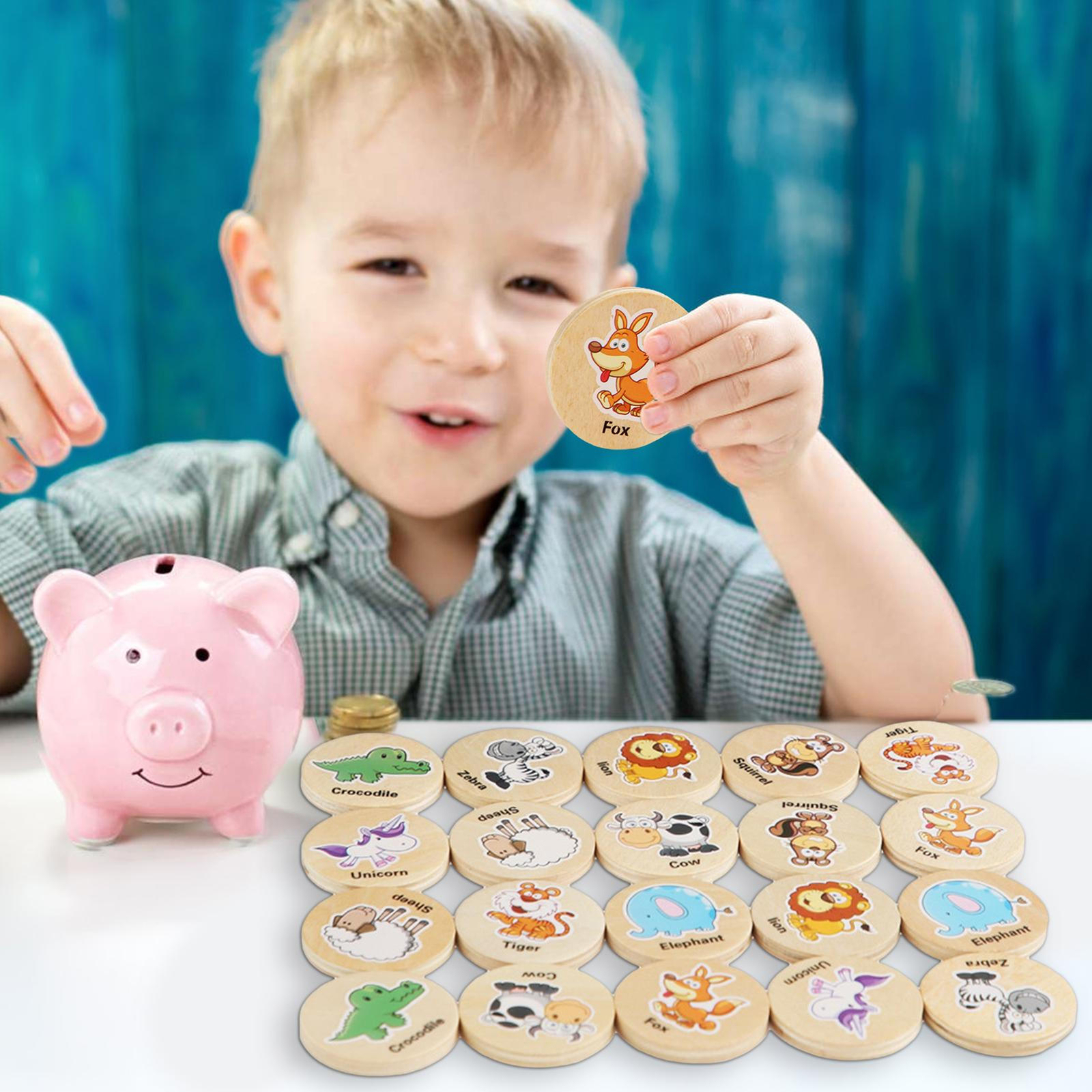 Wooden Memory Matching Game Kids Animal Concentration Memory Card Matching Games