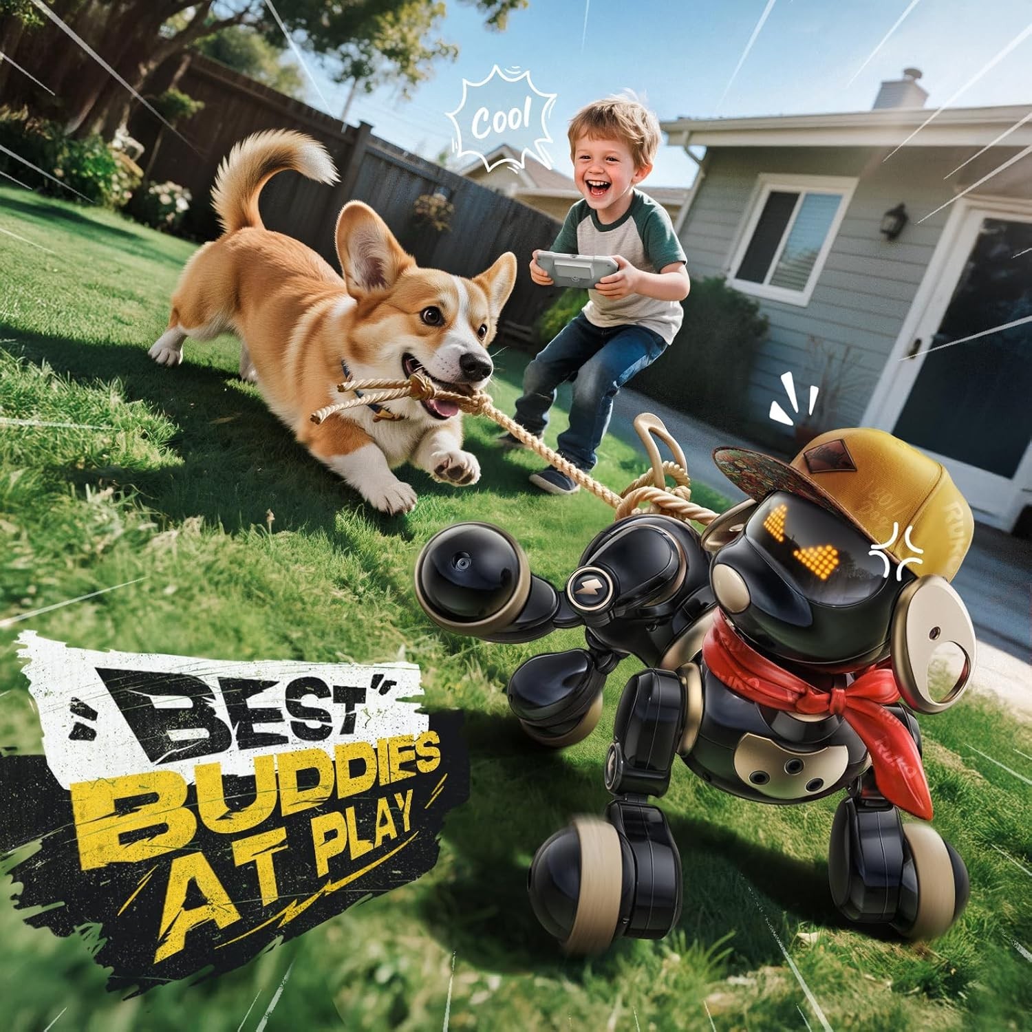 Smart Robot Dog Toy for Kids, Interactive Puppy with Remote & Gesture Control