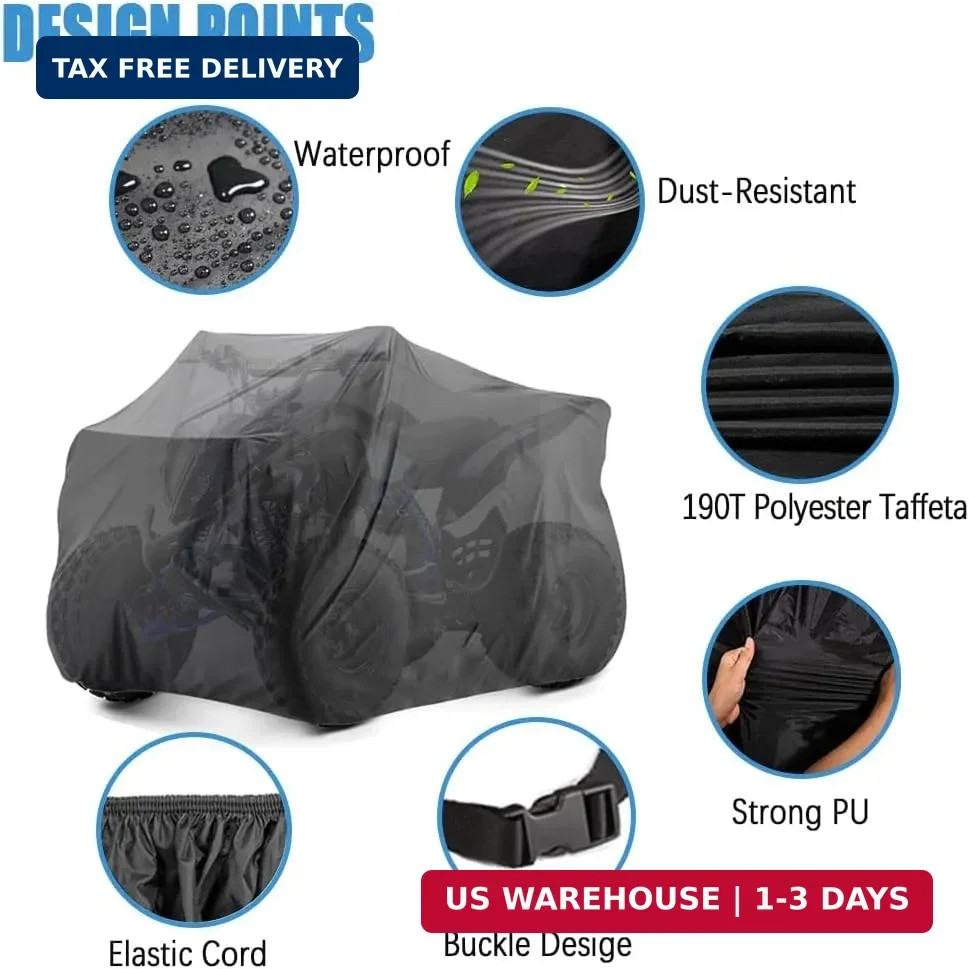 ATV Covers Waterproof 4 Wheeler Covers Quad Covers Used for Polaris Yamaha Suzuk
