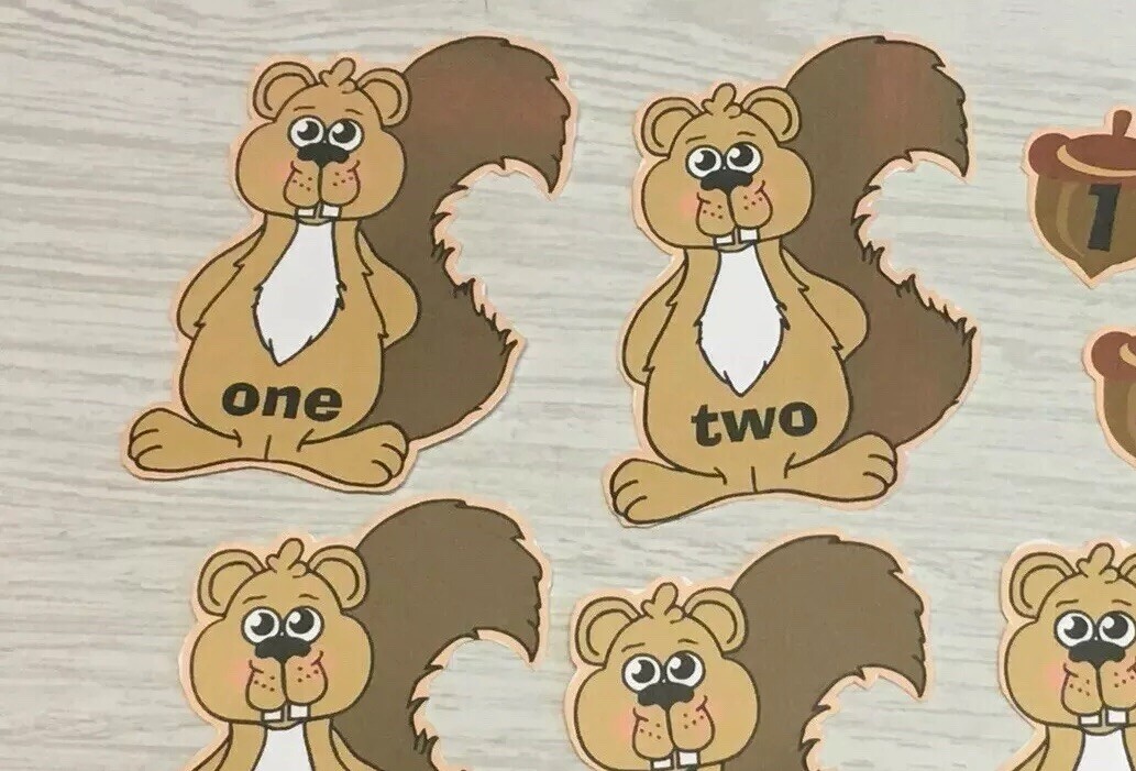 Five Little Squirrels – FLANNEL /FELT BOARD STORY Pieces