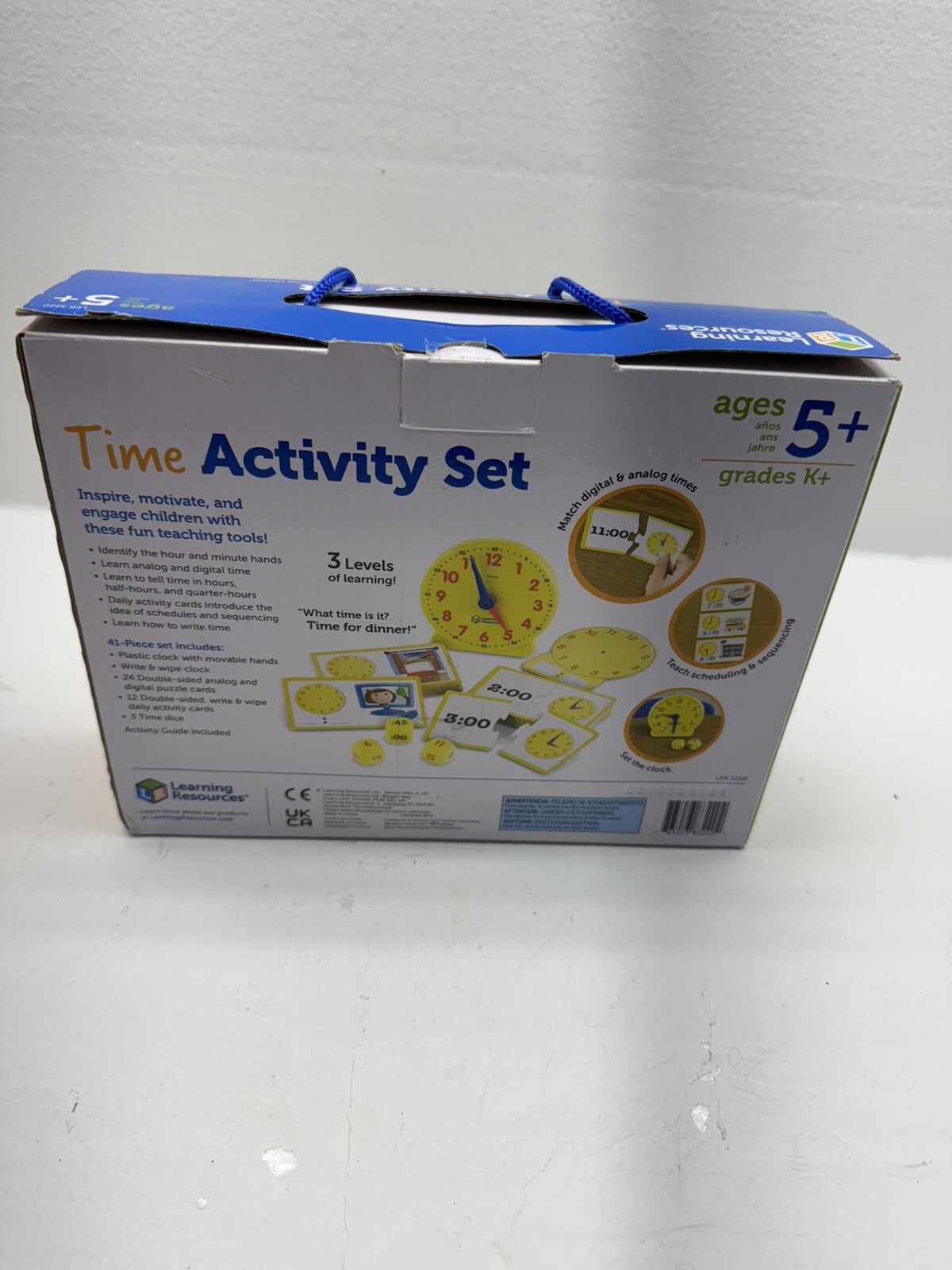 Learning Resources LER3220 Time Activity Set – New Open Box