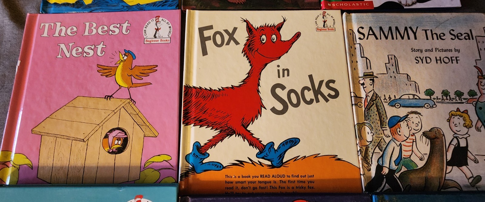10 Dr. Seuss Beginner Books One Fish Cat Hat Nest Kind Fox My Mother Show DOG B3