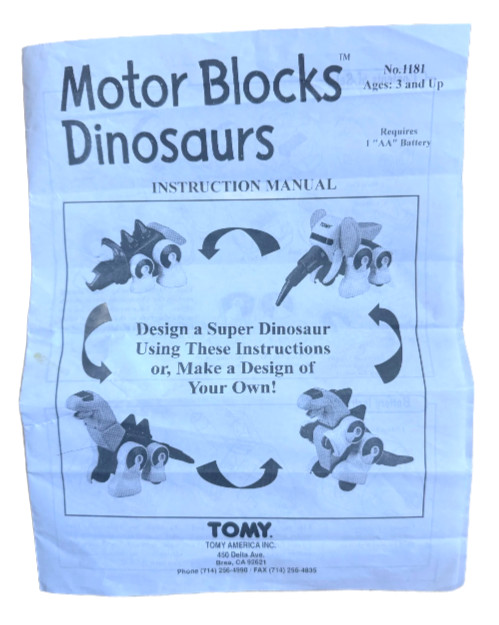 Tomy Motor Blocks Dinosaurs Preschool Robot #1181
