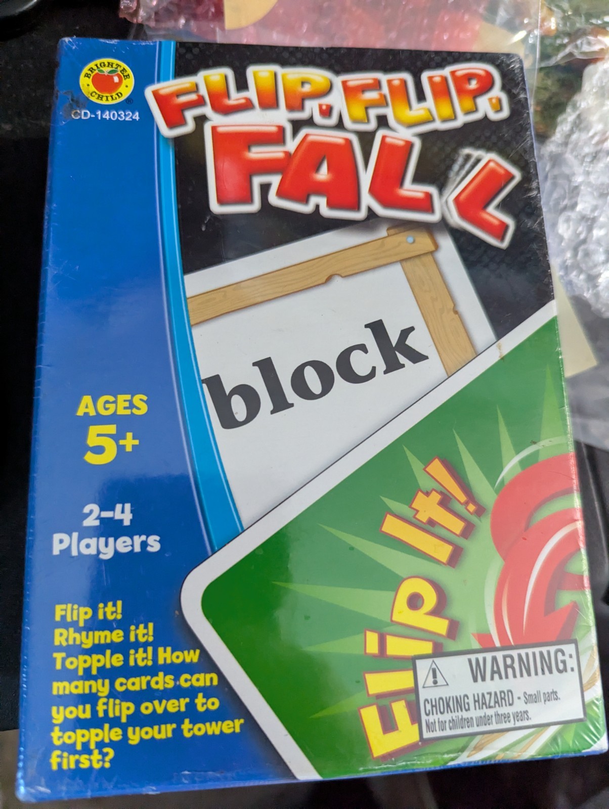 Flip Flip Fall Word Card GAME 5YR+ (2-4 Players) Family Fun Educational RARE new