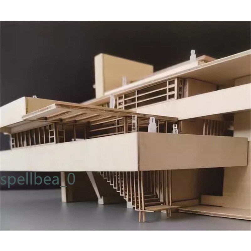 1:75 1:100 Villa 3D Wooden DIY Building Model Kits Assembly Kits Set Toys Gift