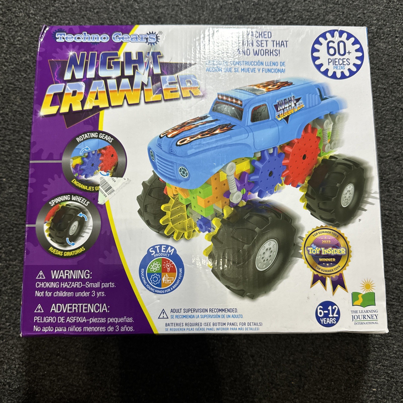 The Learning Journey Techno Gears – Night Crawler: 60+ Pcs-STEM Toy-6yrs+