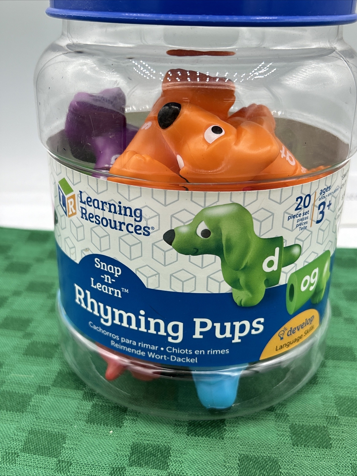 Rhyming Pups Learning Resources Snap-N-Learn Toy 20 Pcs