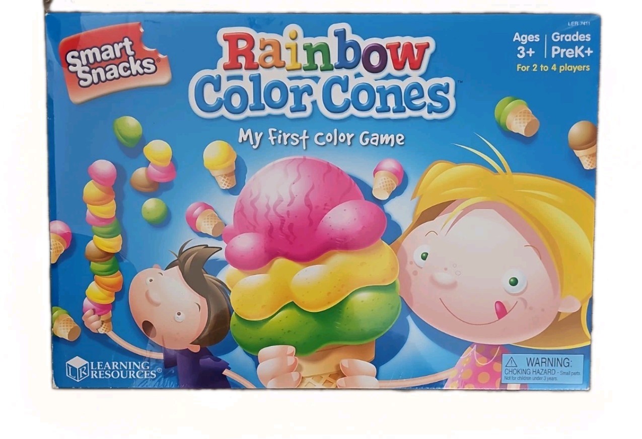 Learning Resources Smart Snacks Rainbow Color Cones Preschool Stacking Game New