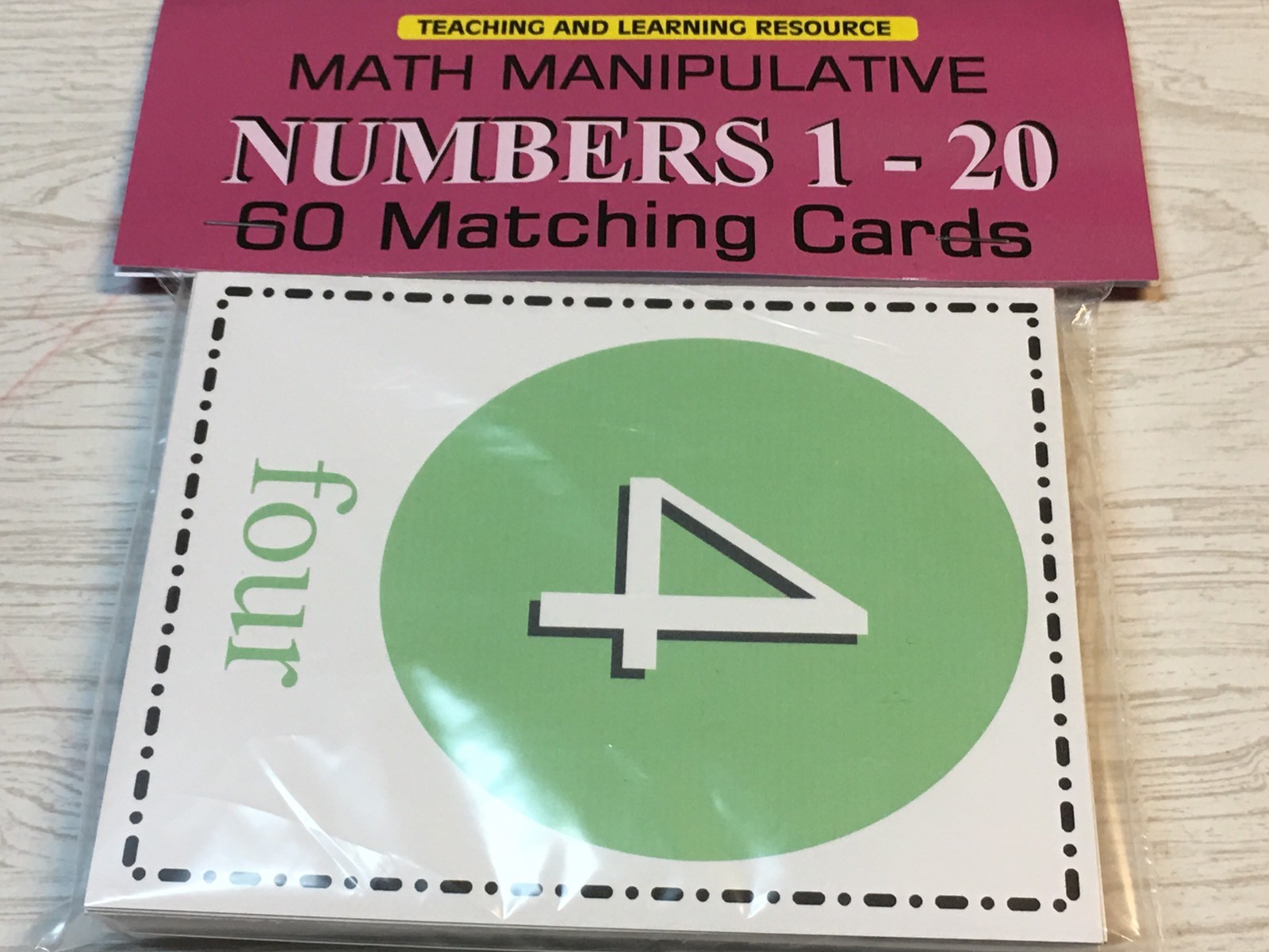 NUMBERS 1-20 – Flashcards for Preschool 60 Matching Cards – Teaching supplies