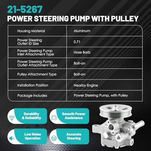 21-5267 Power Steering Pump Fit for Honda Civic for Acura EL 2001-2005 1.7L L4