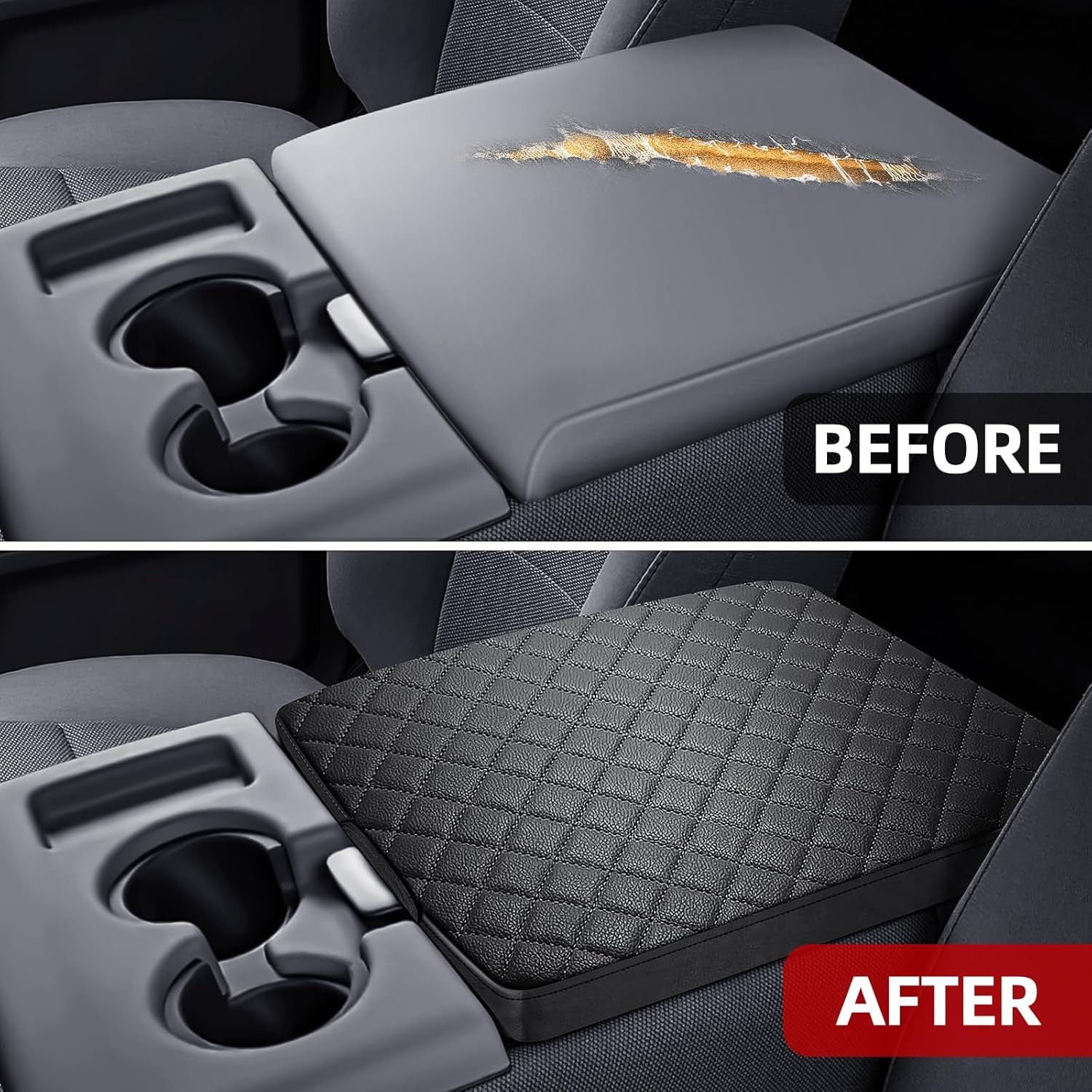Center Console Cover Fit for 2011-2016 Ford F250 F350 F450 Super Duty 2011-2014
