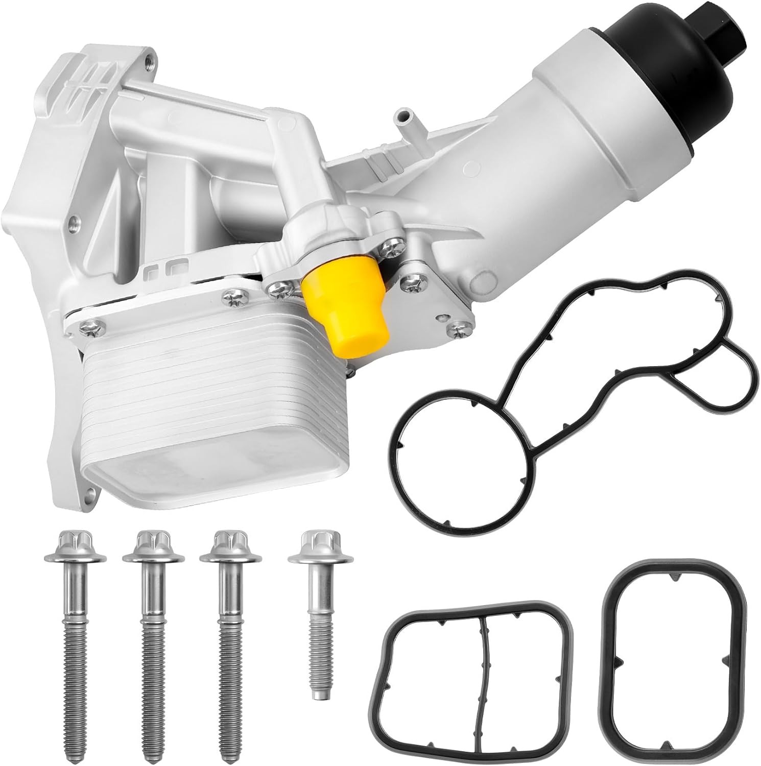 Engine Oil Cooler Filter Housing Aluminum Assembly Kit with Gasket & Bolts –