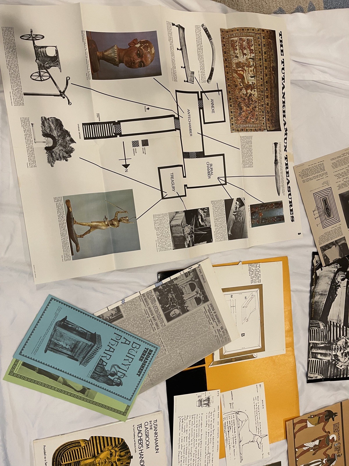 1977 Exxon King Tut Treasures of Tutankhamen Teachers Resource Guide Kit Folder