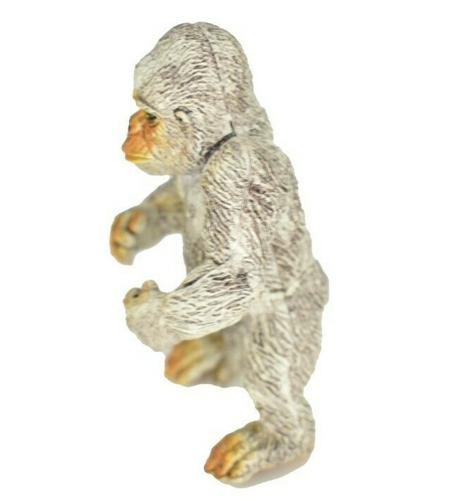 Gorilla, White, Plastic Toy Animal, Kids Gift, Realistic, Educational 2.75″ F392