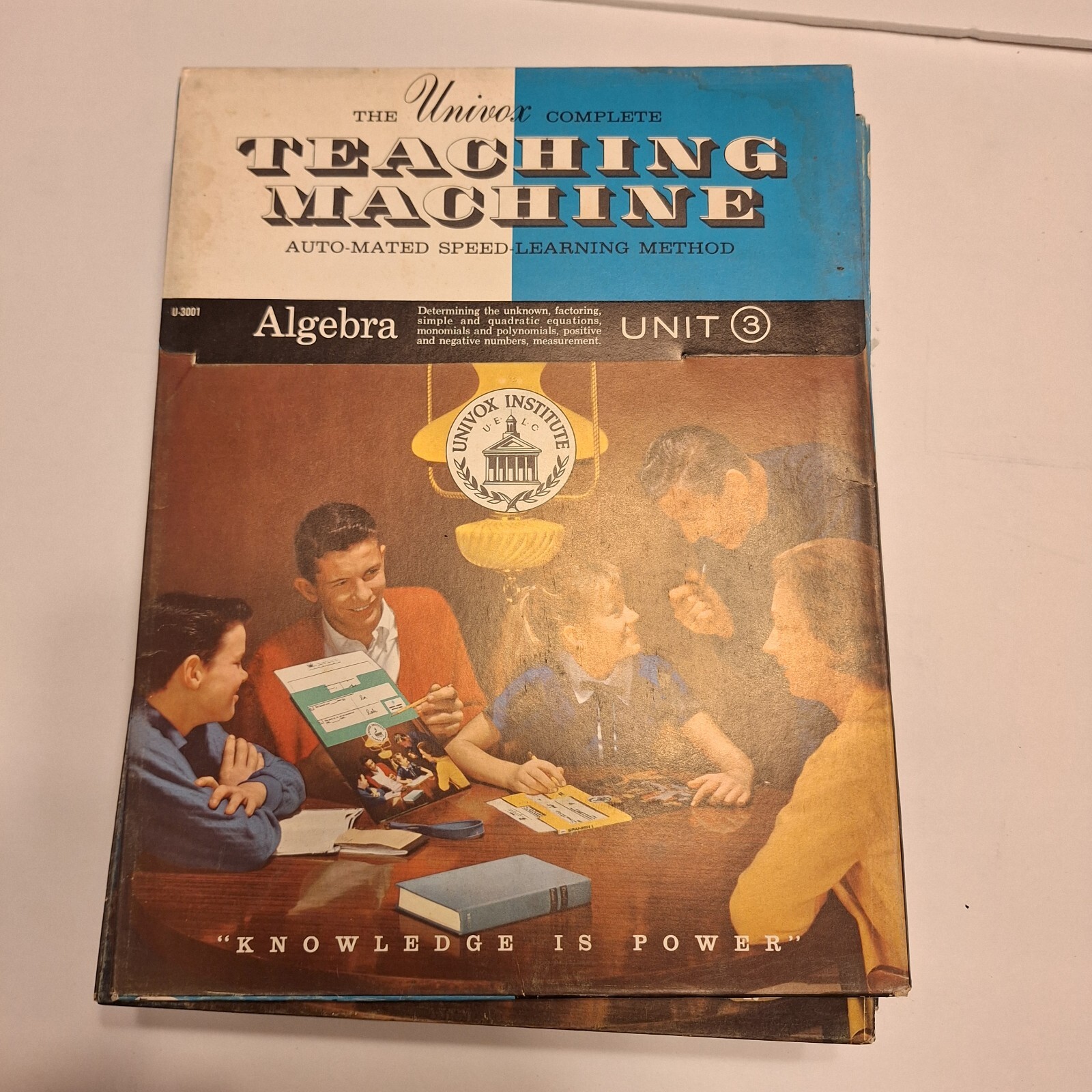 Teaching Machine Universal Univox Automated Algebra Courses 1-12 Vintage Teacher