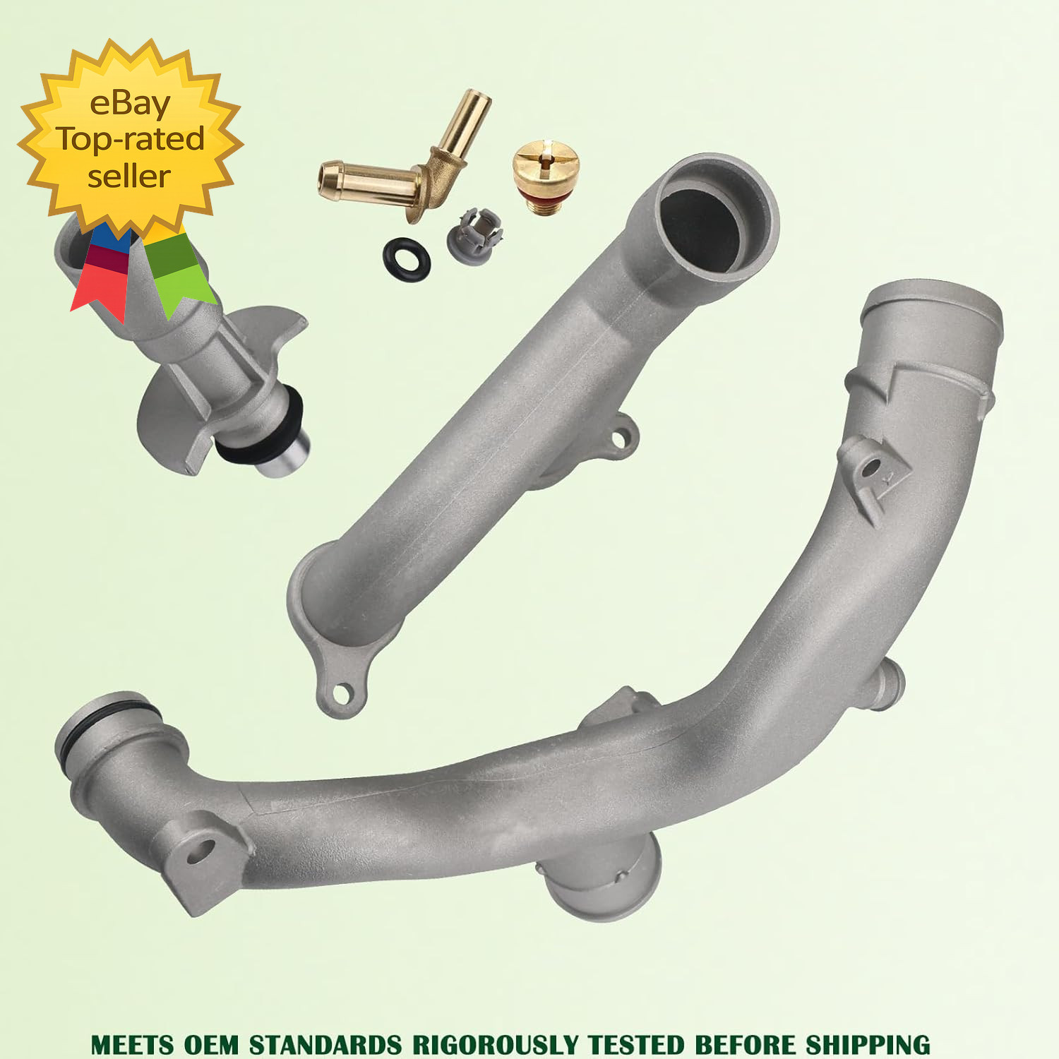 Aluminum Coolant Outlet Pipe Kit for 30L V6 50L V8 Engine Replacement Set