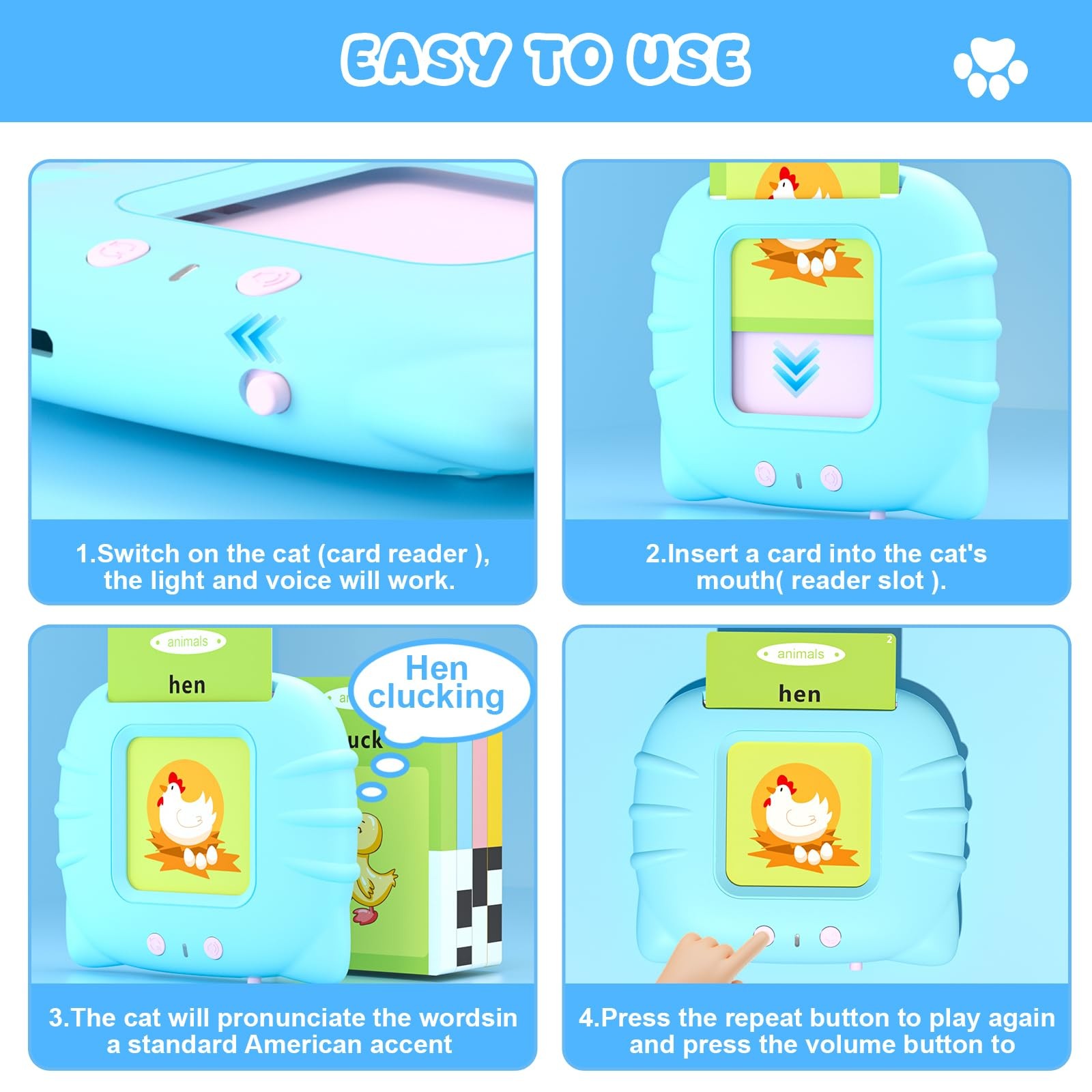 Toddler Talking Flash Cards for 1 2 3 4 5 Year Old Boys and Girls – Language …