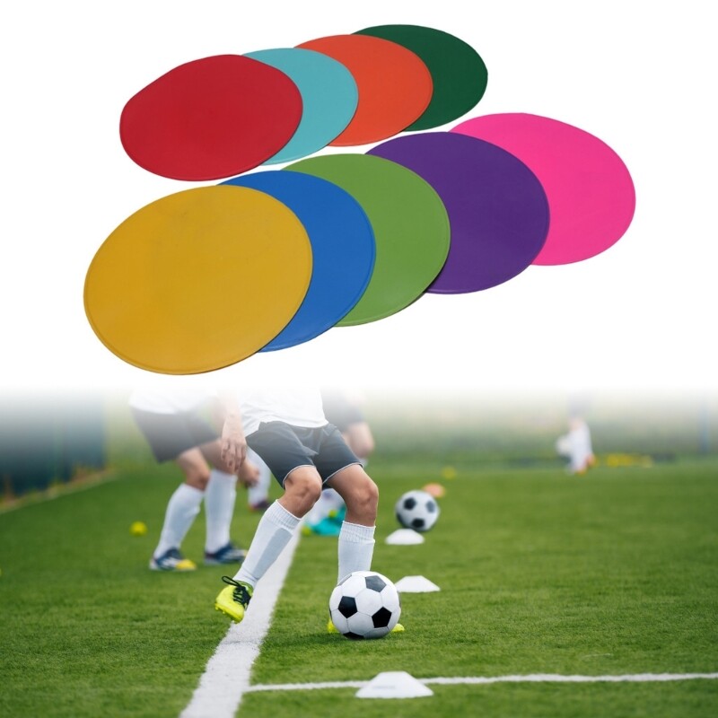 9Pcs Soft Round Spots Markers NonSlip Agilitys Markers Flat Field Cones Floor