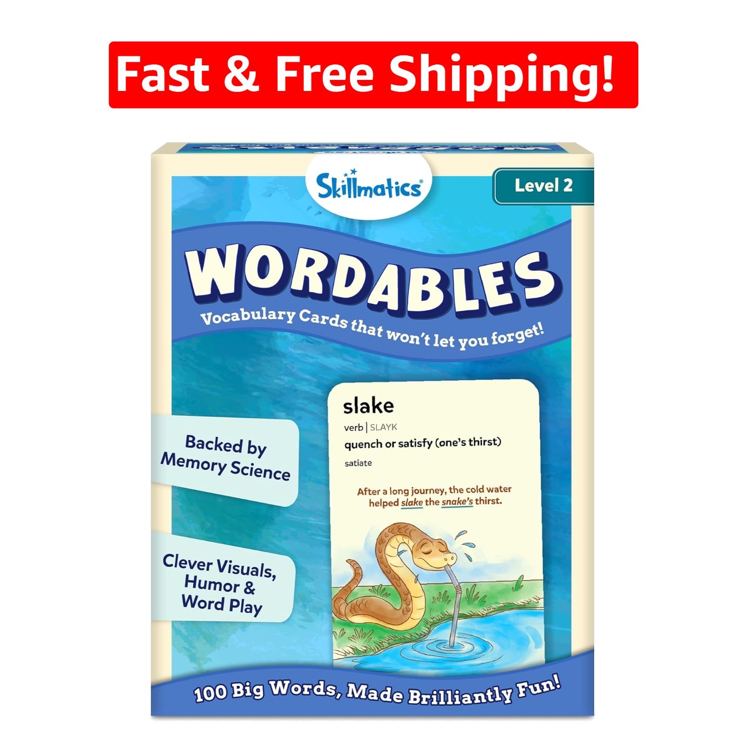 Engaging Vocabulary Flash Cards for Kids: 50 Double-Sided Cards, Age 10+