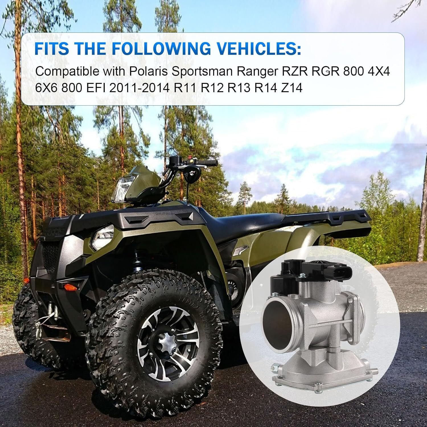 Throttle Body Compatible for Polaris Sportsman Ranger RZR RGR 800 4X4 6X6 800