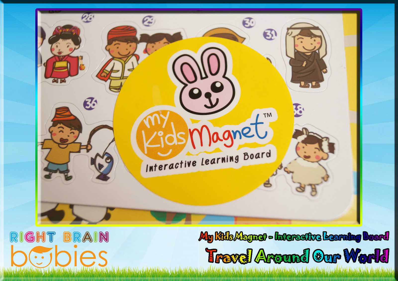 Travel Around Our World Map Magnetic Board Shichida Montessori Interactive skill