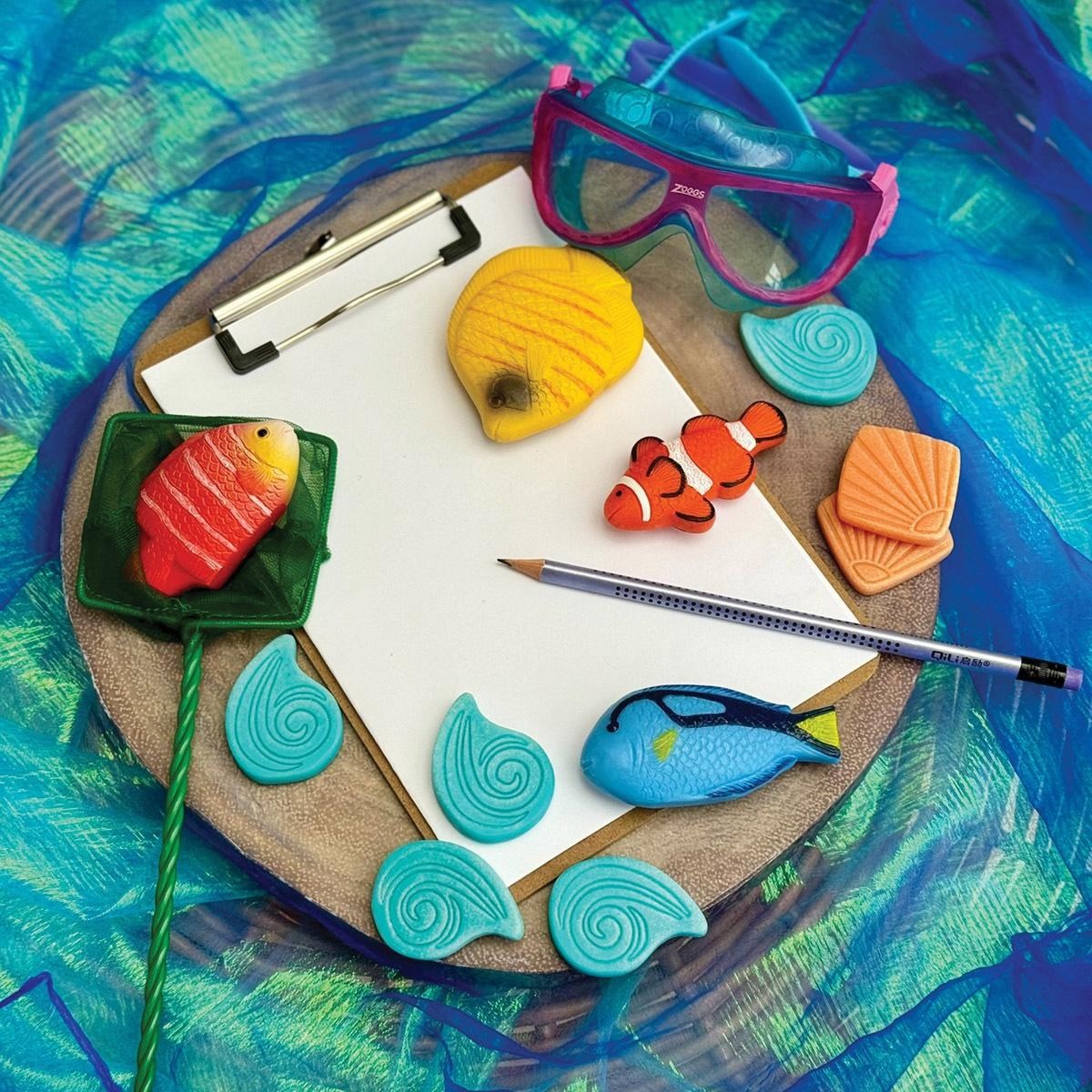 Yellow Door Sensory Play Stones: Colorful Fish Set