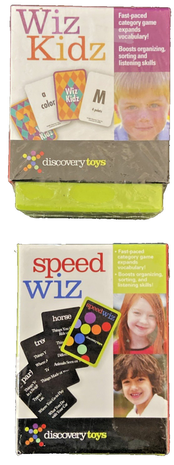 Discovery Kids Speed Wiz & Wiz Kidz Educational Card Board Game – New / Sealed