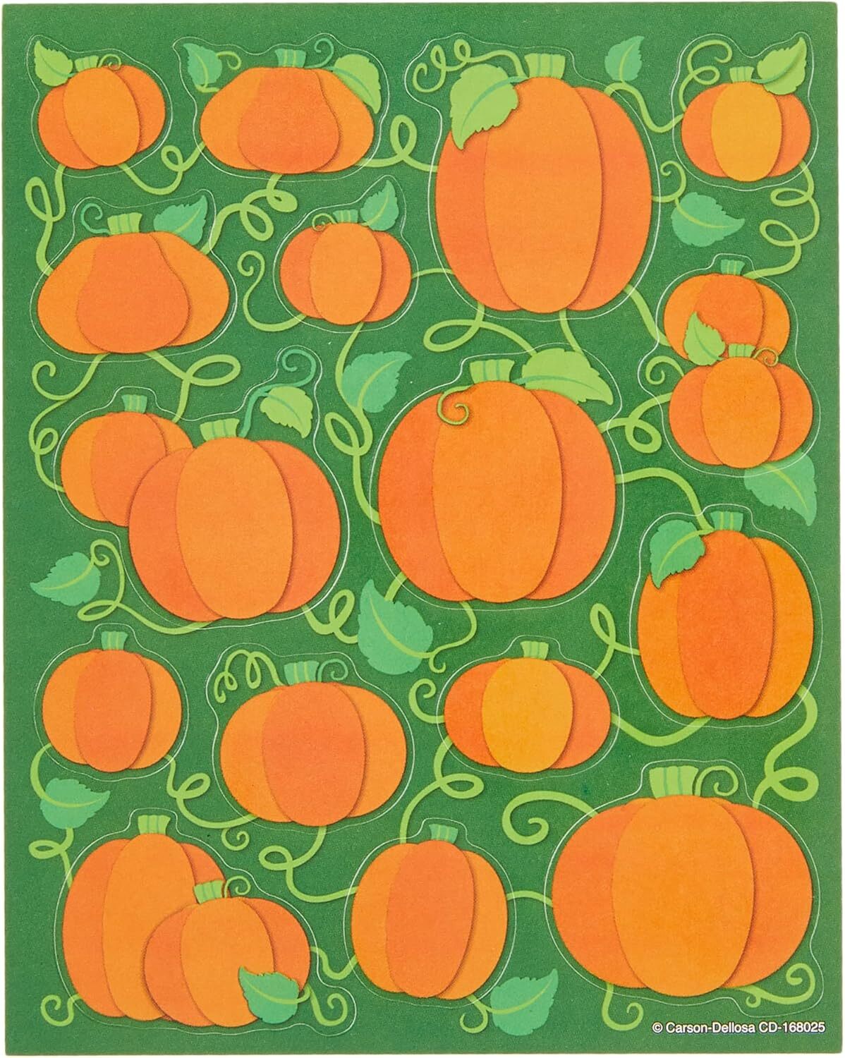 Carson Dellosa 96 Pumpkin Stickers, 6 Sheets of Incentives for Fall Crafts,