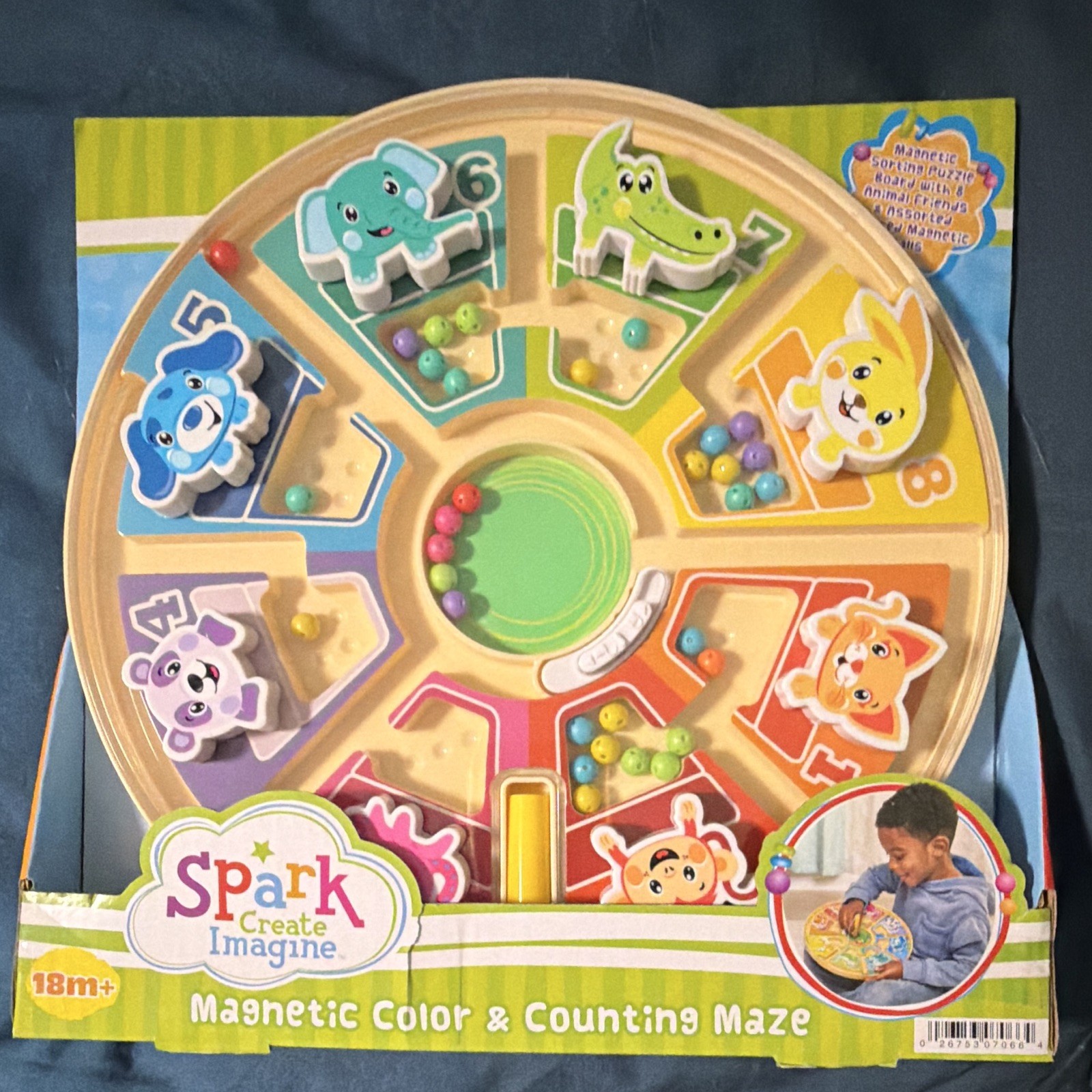 Spark Create Imagine Magnetic Color & Counting Maze, Animals Math, 18m-3y