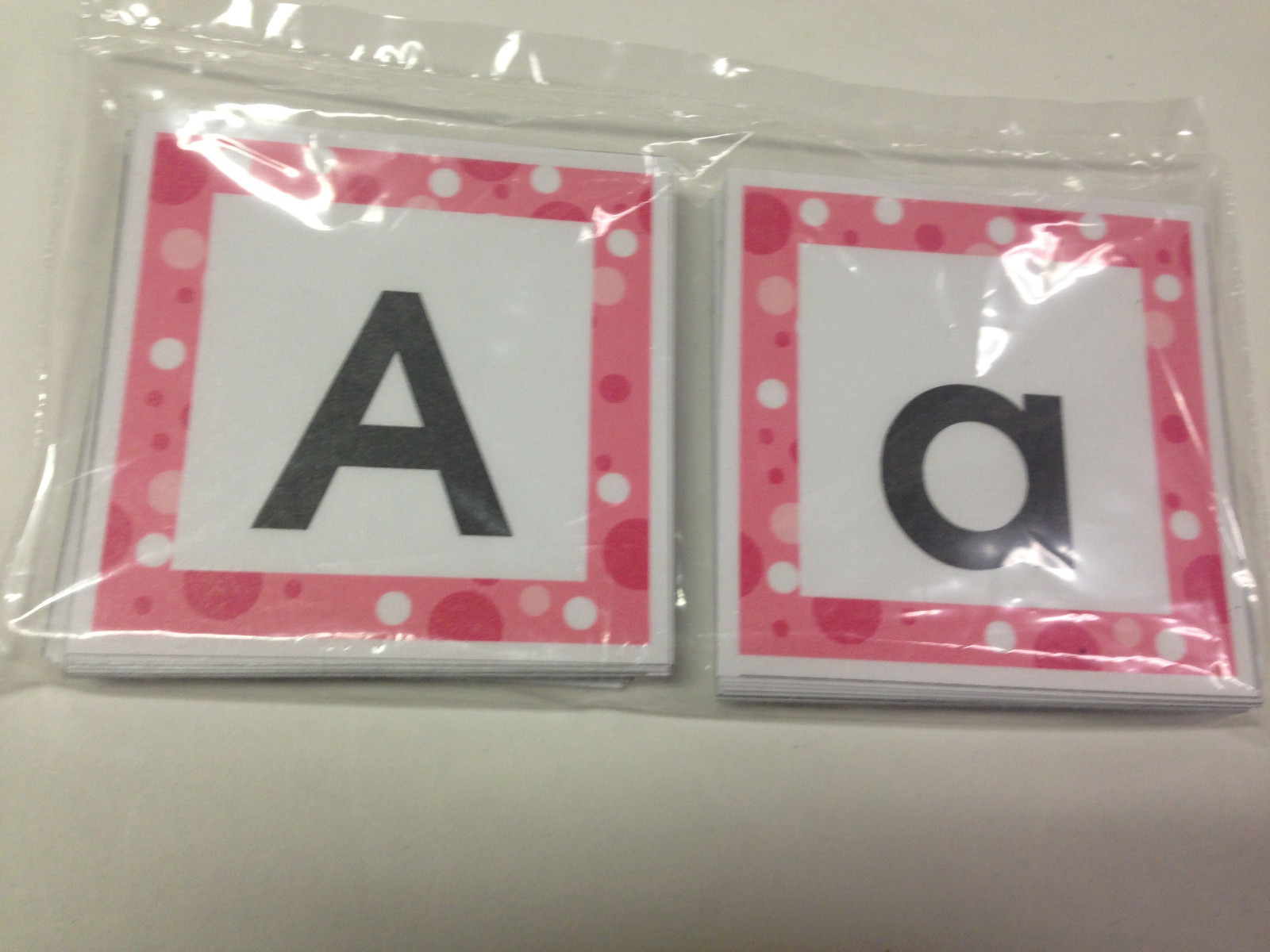 ABC Uppercase Lowercase Match – 52 cards- Laminated Cards Set Homeschool Pre-k#