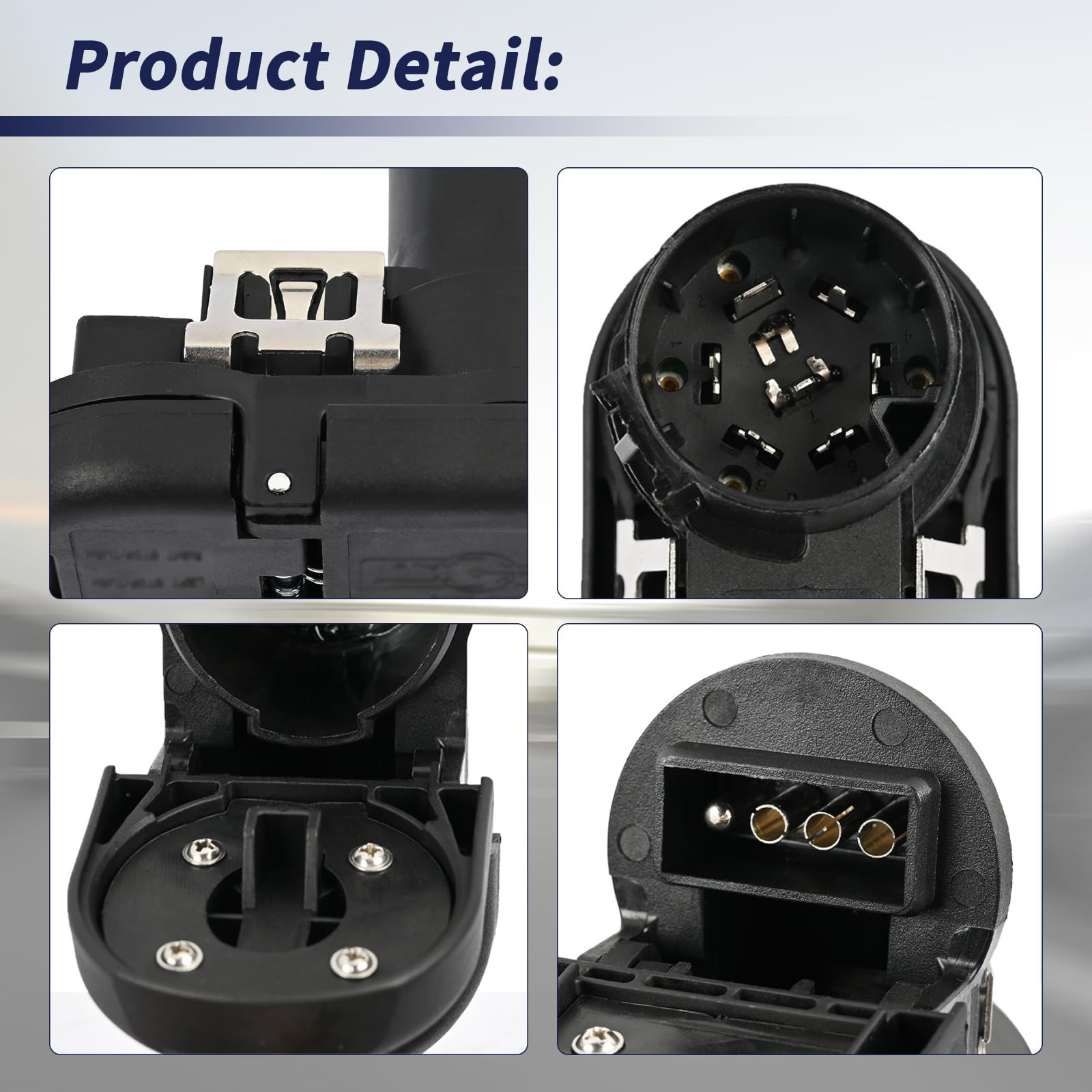 23404450 Trailer Brake Harness Towing 7-Pin Round / 4-Pin Flat Plug Connector…