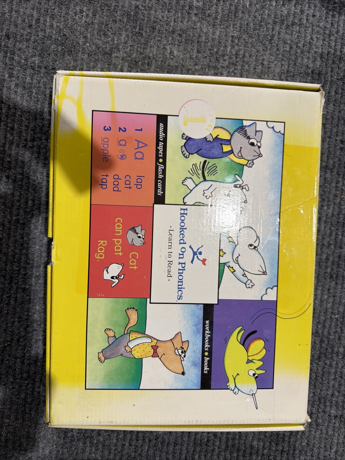 Hooked On Phonics Learn To Read Level 1 Box Kit Set Books Tape Flashcards EUC