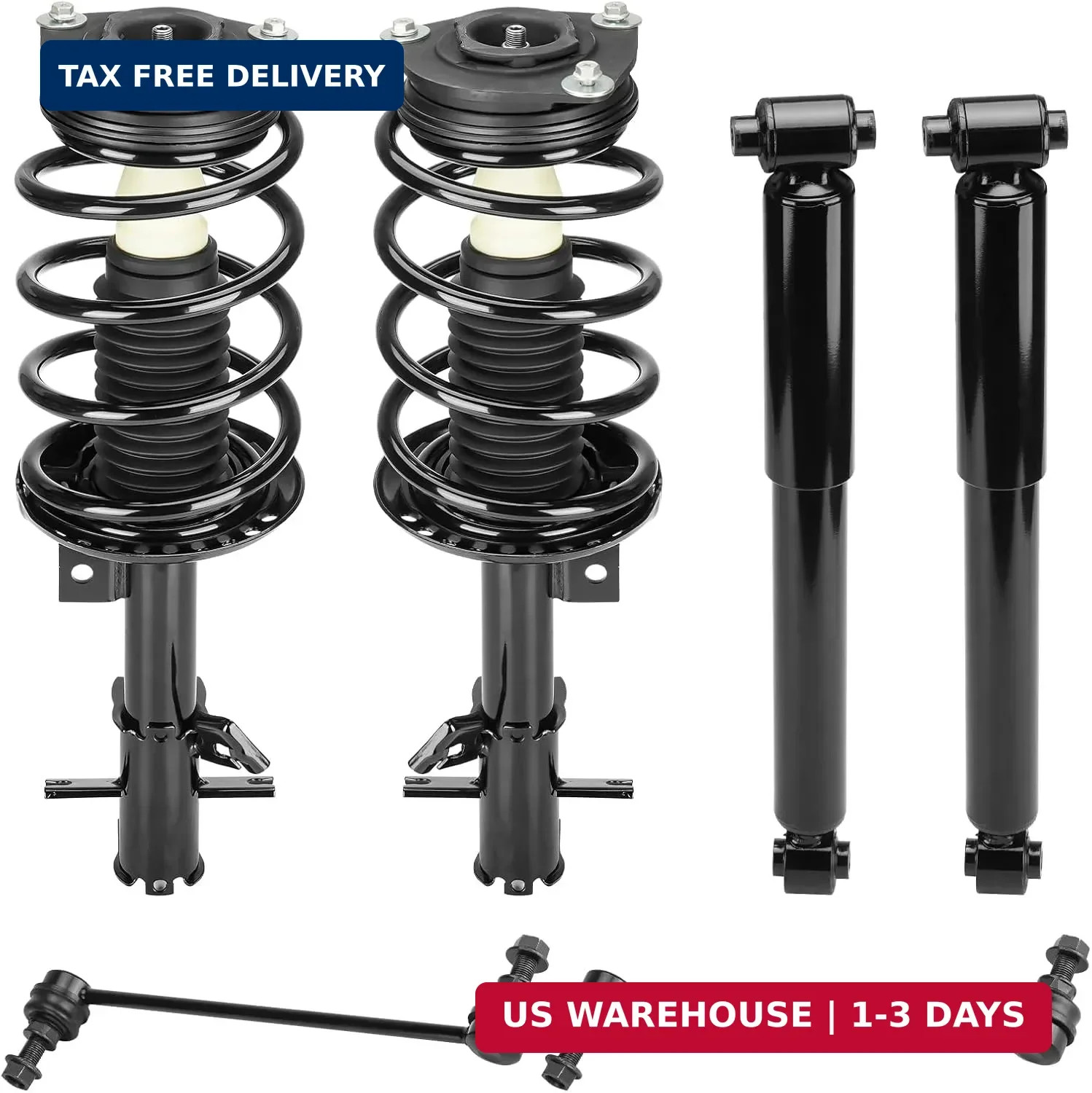 Front Strut Assembly & Sway Bar Links for 2007-2012 Nissan Sentra,2*Rear Shock A