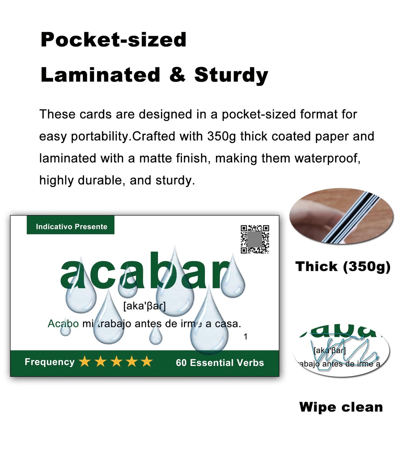 500+ Spanish Verbs Learning Flash Cards Flashcards for Beginners & Adult & Ch…