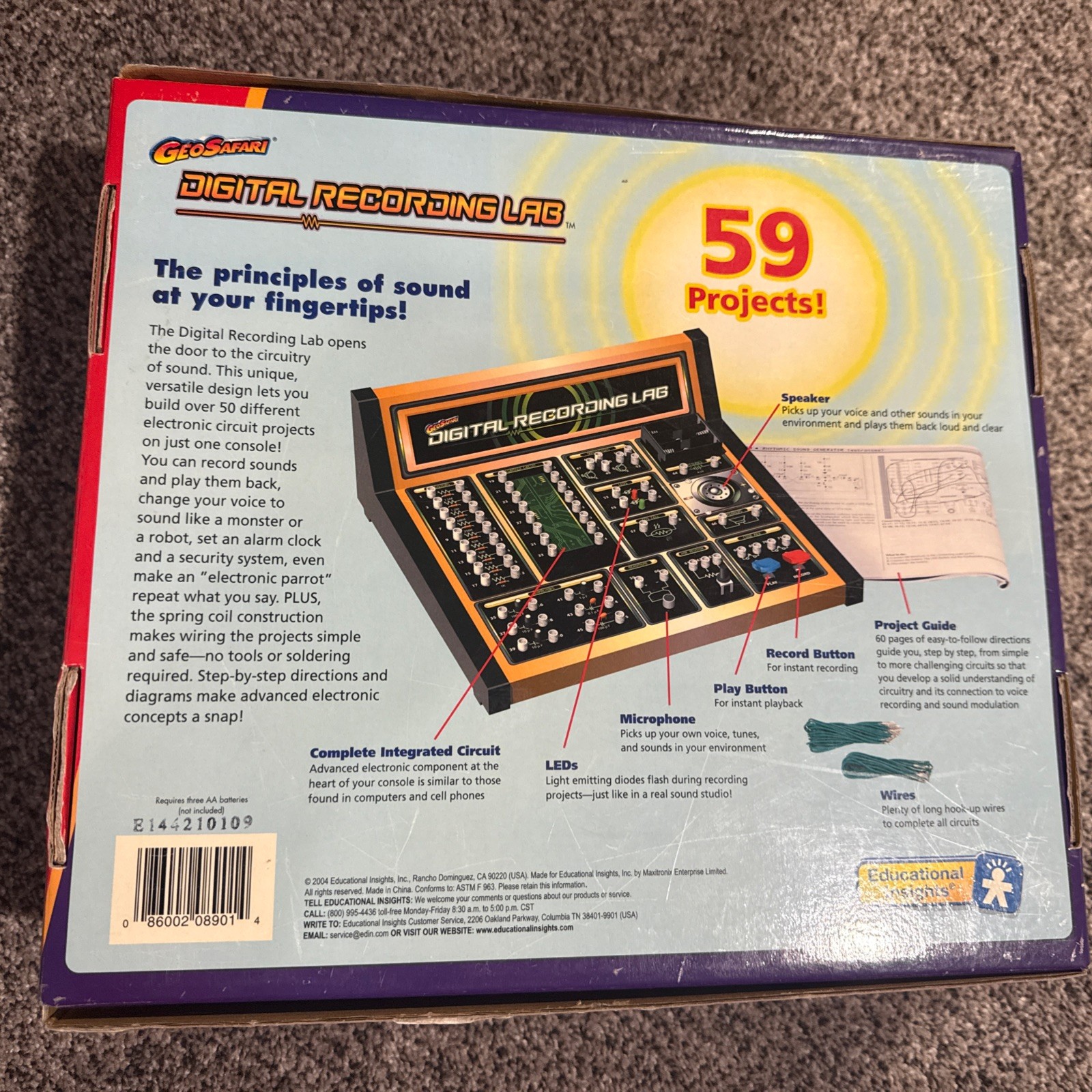 Geosafari Digital Recording Lab Physics 2004 STEM Unplug Learning Game Night