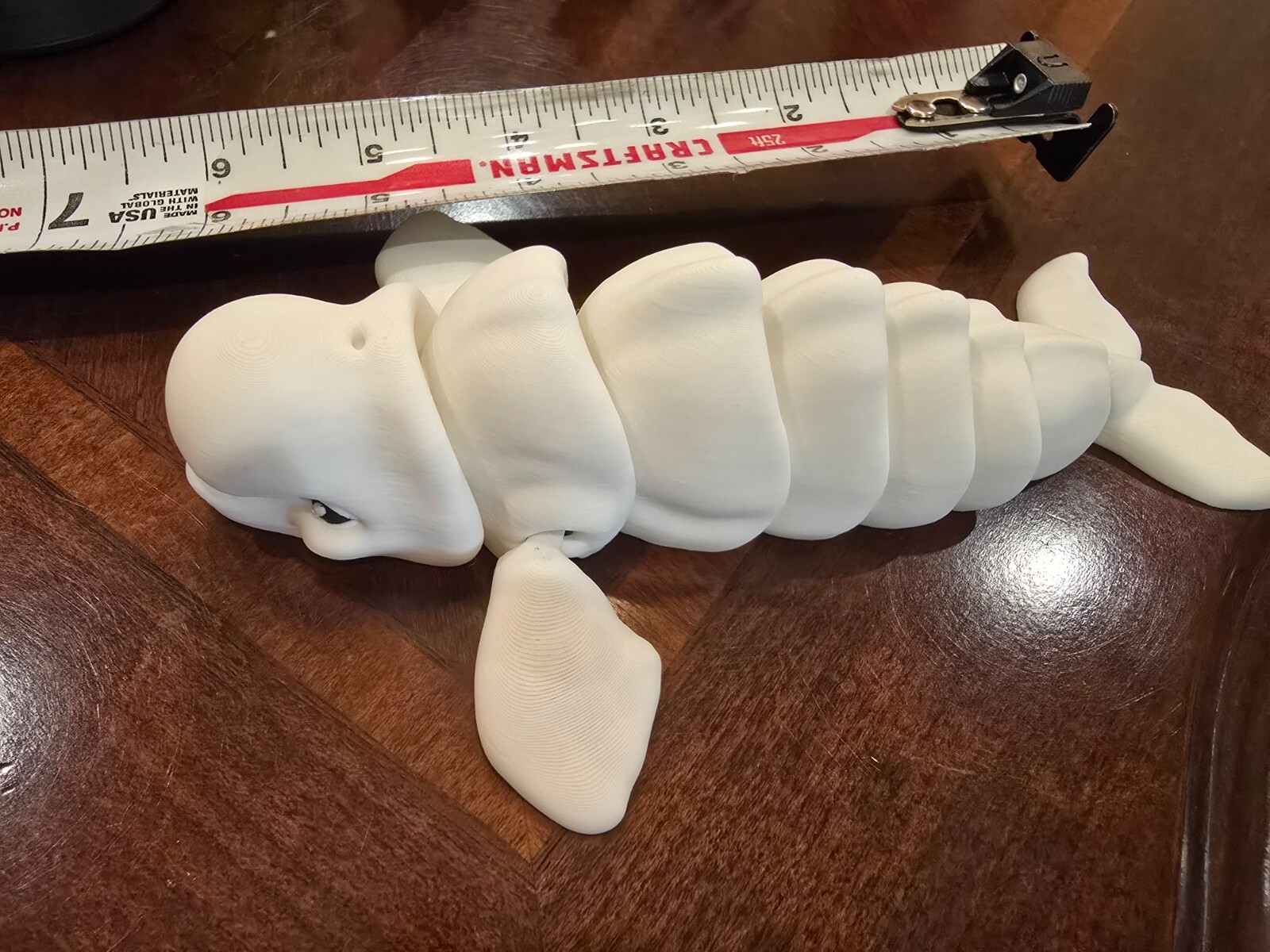 Beluga Whale, Baby Beluga, Flexible Articulated Toy Figurines