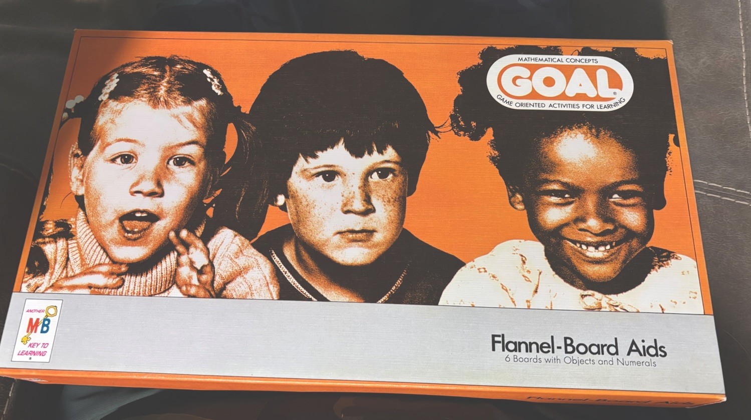 Vintage 1973 Milton Bradley Goal Flannel Board Aids Numbers Math Game Oriented