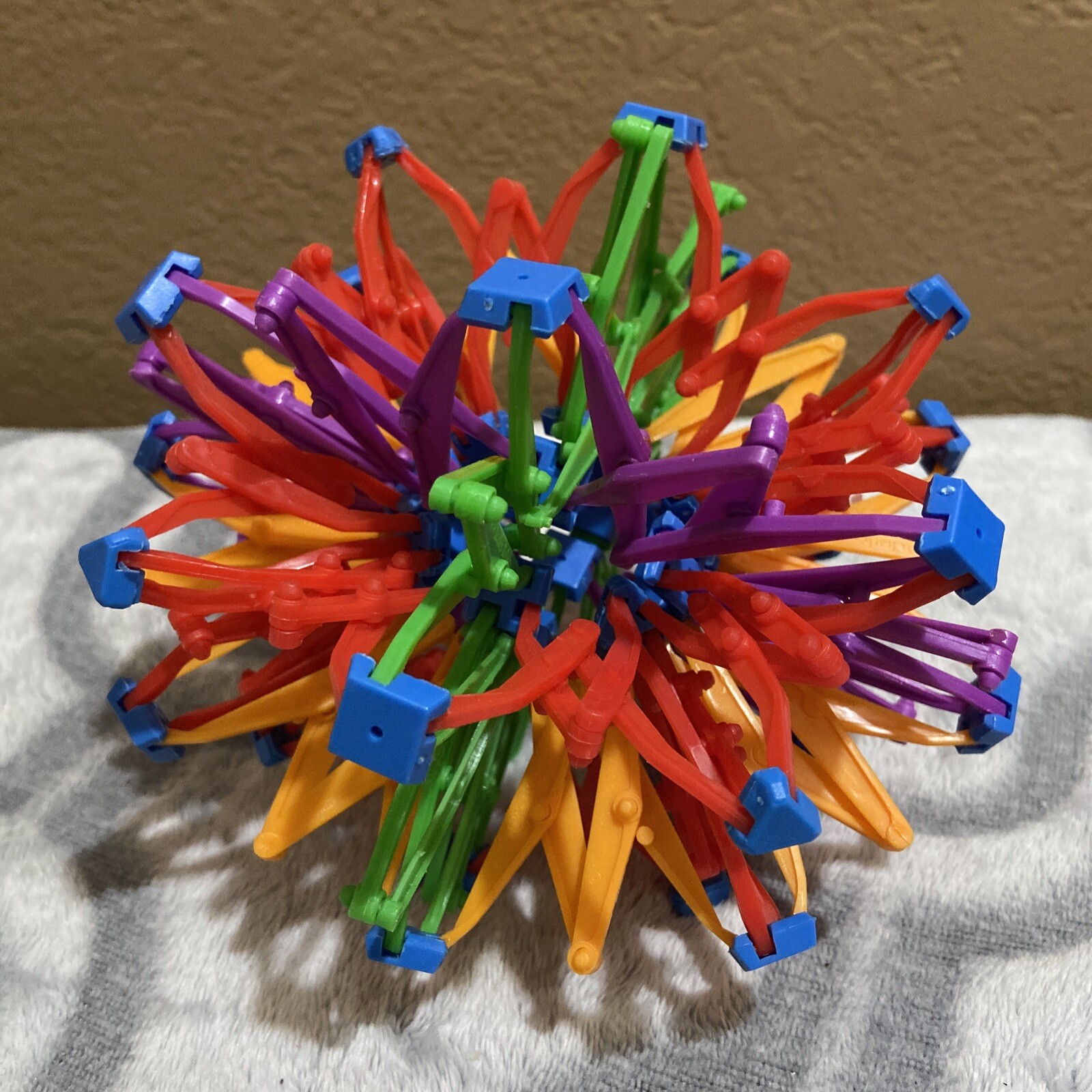 Mini Hoberman Sphere – Rainbow Expanding Toy Ball Multicolor 5-11” Educational
