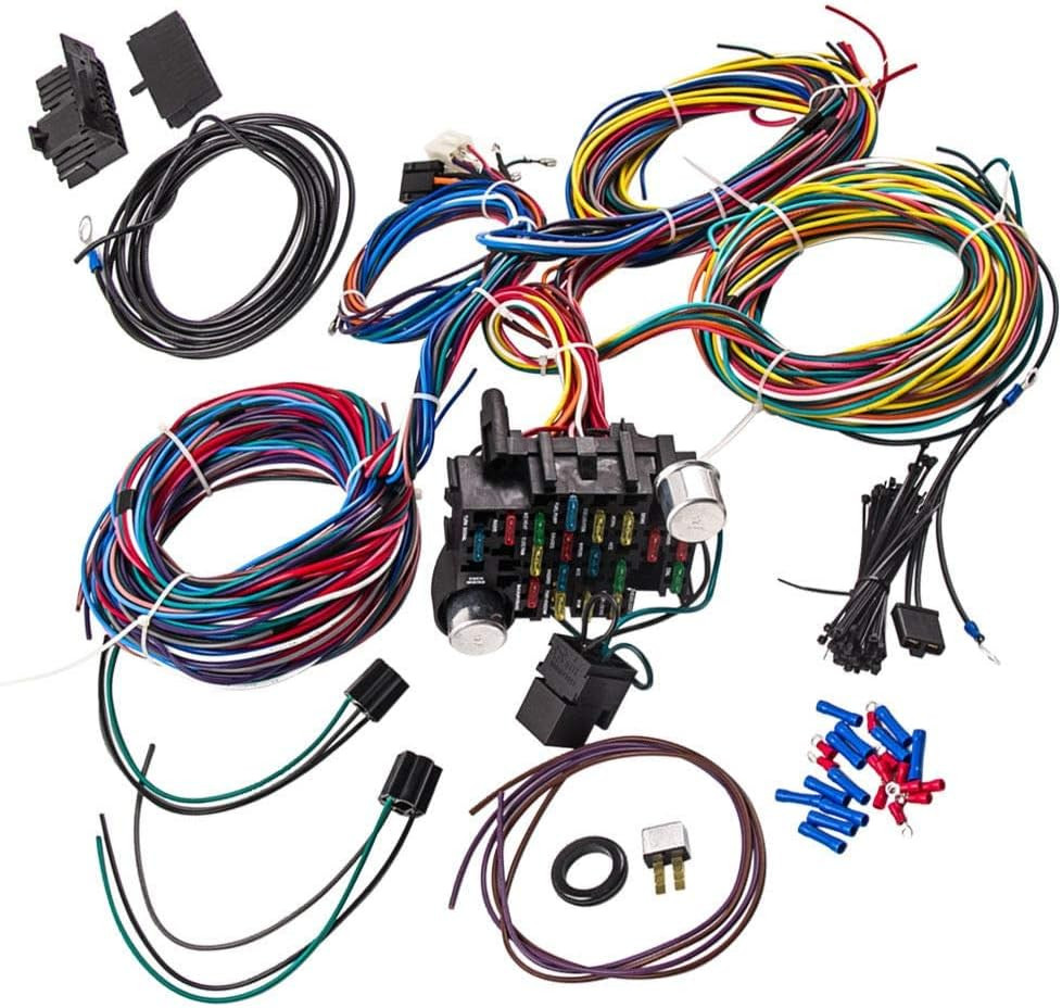 Universal Wiring Harness Kit – 21 Circuit Wiring Harness Standard Color Wire Har