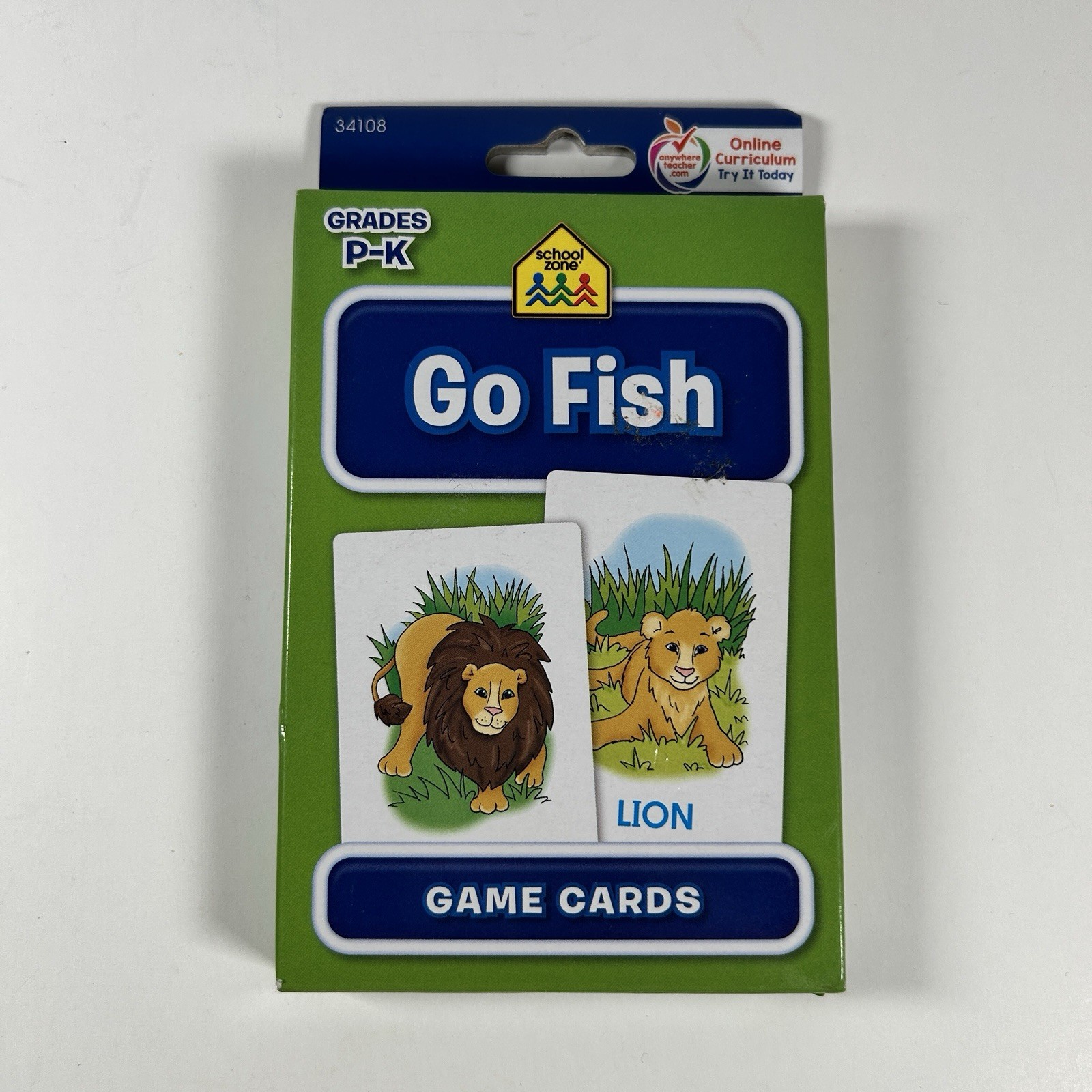 School Zone Go Fish Game Cards Grades P-K Ages 3-Up 004526-1