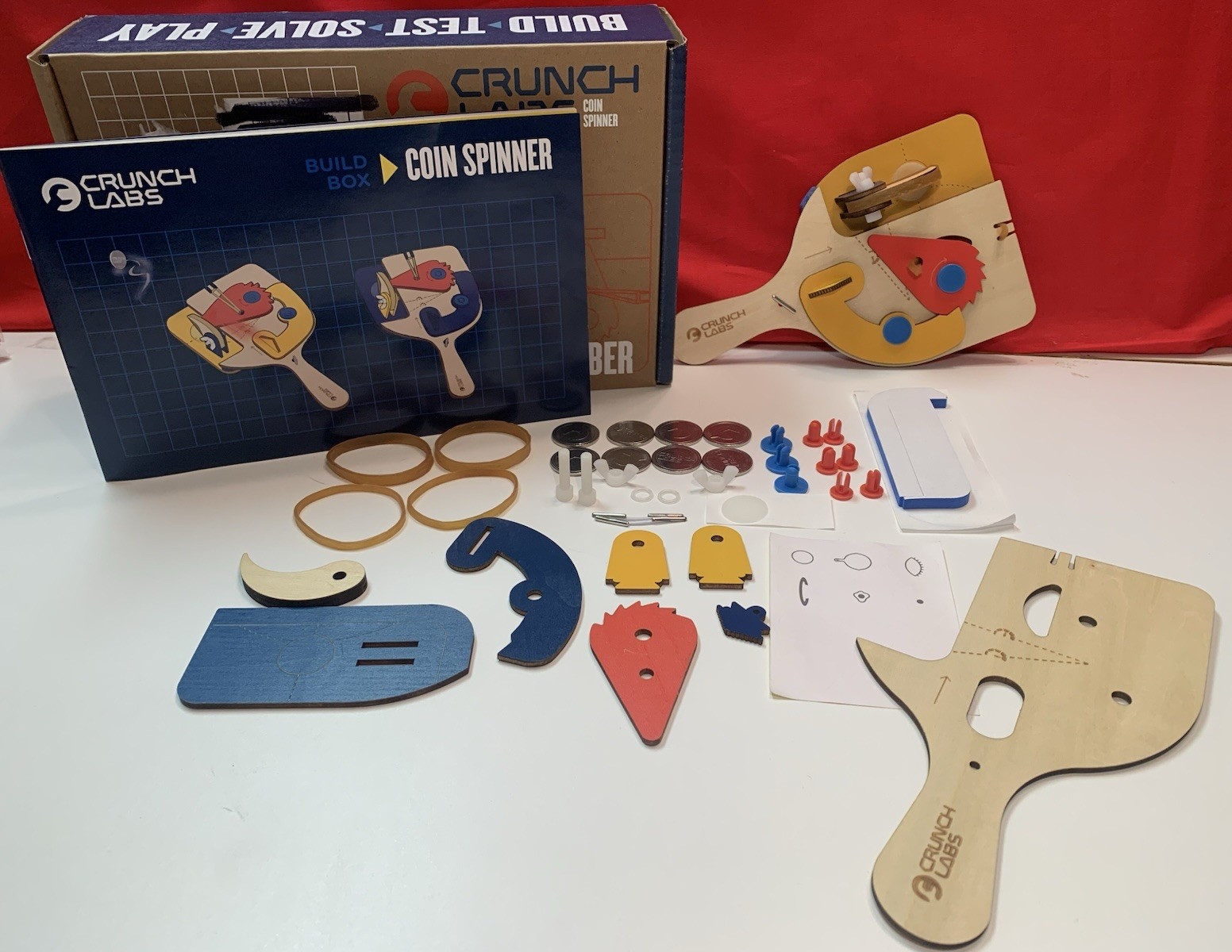 Missing Parts Used Crunch Labs Coin Spinner by Mark Rober Educational STEM Toy